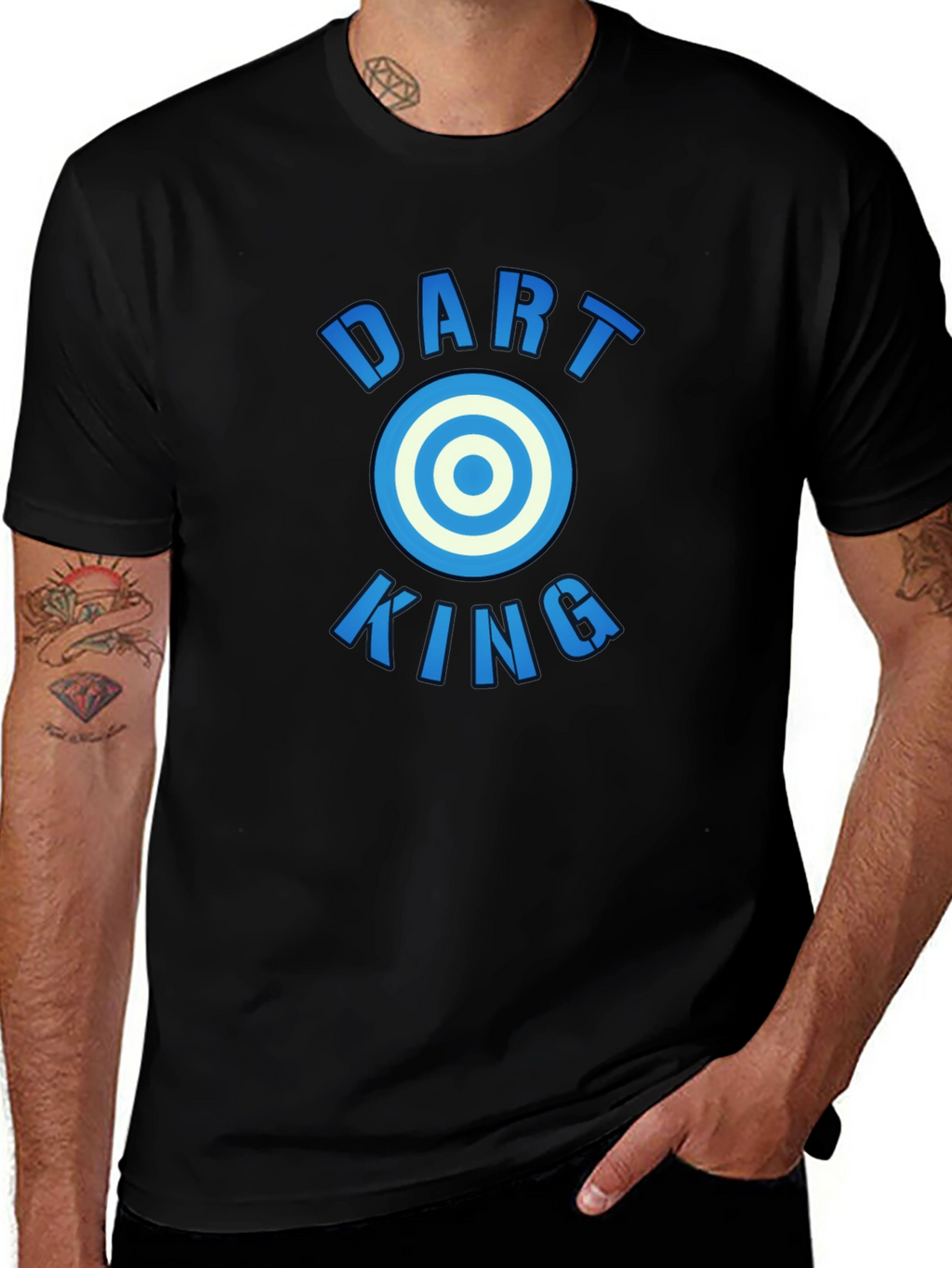 Dart King Graphic T-Shirt - Casual Cotton Tee