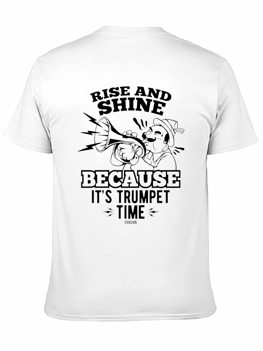 Rise and Shine Trumpet Time Black Graphic Tee