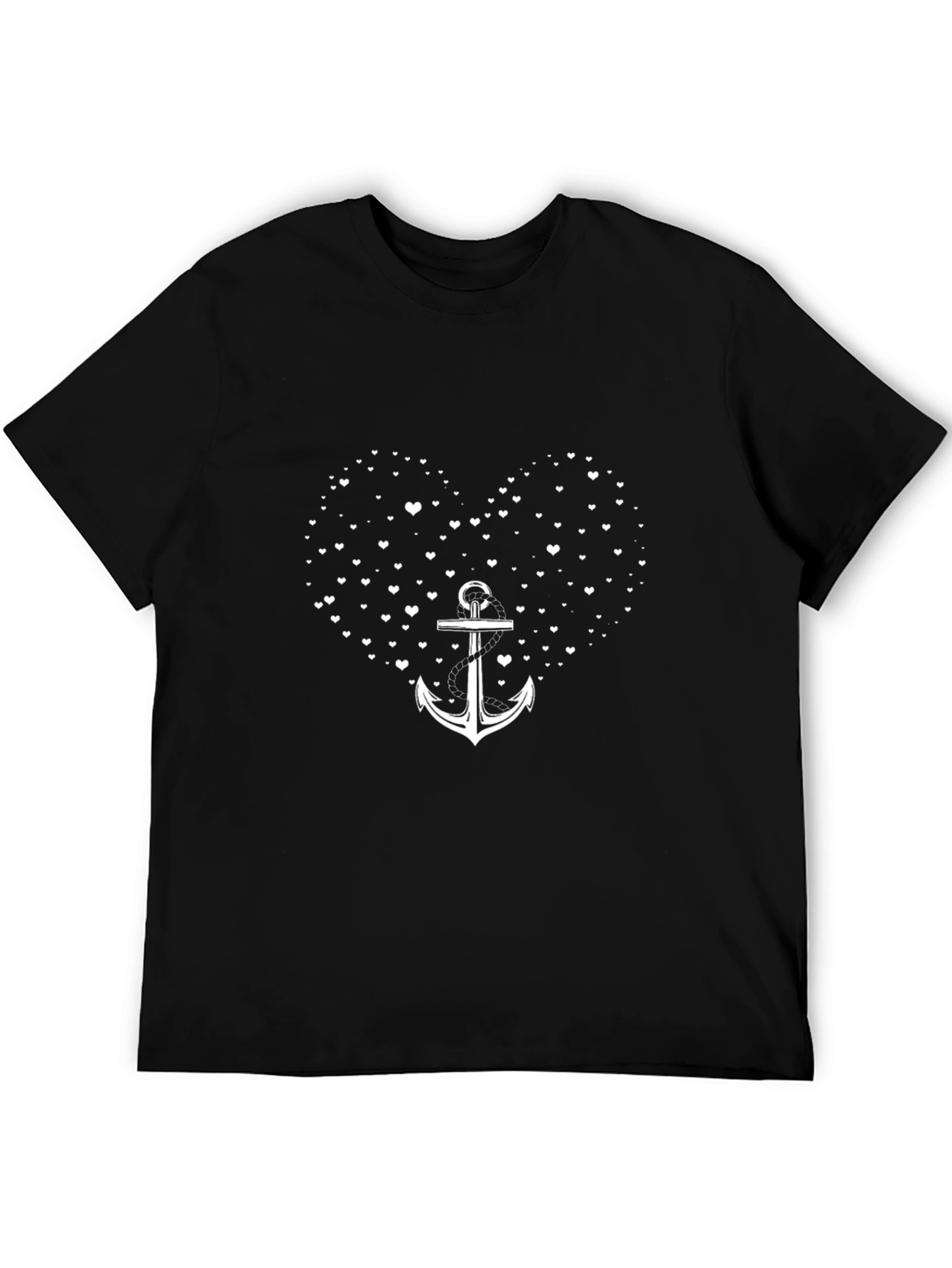 Anchor Heart Graphic Tee - Black