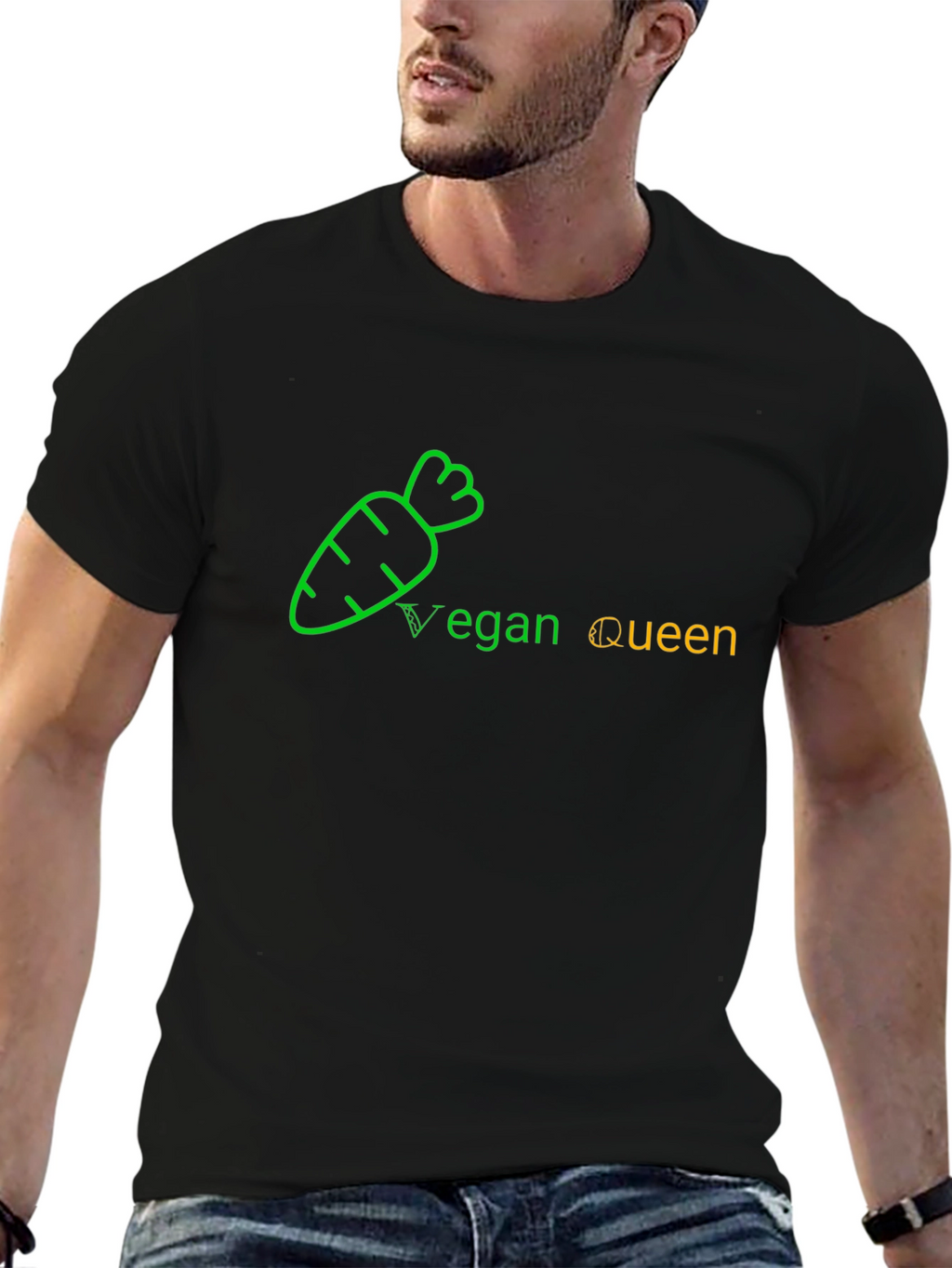 Vegan Queen Black T-Shirt - Stylish & Comfortable