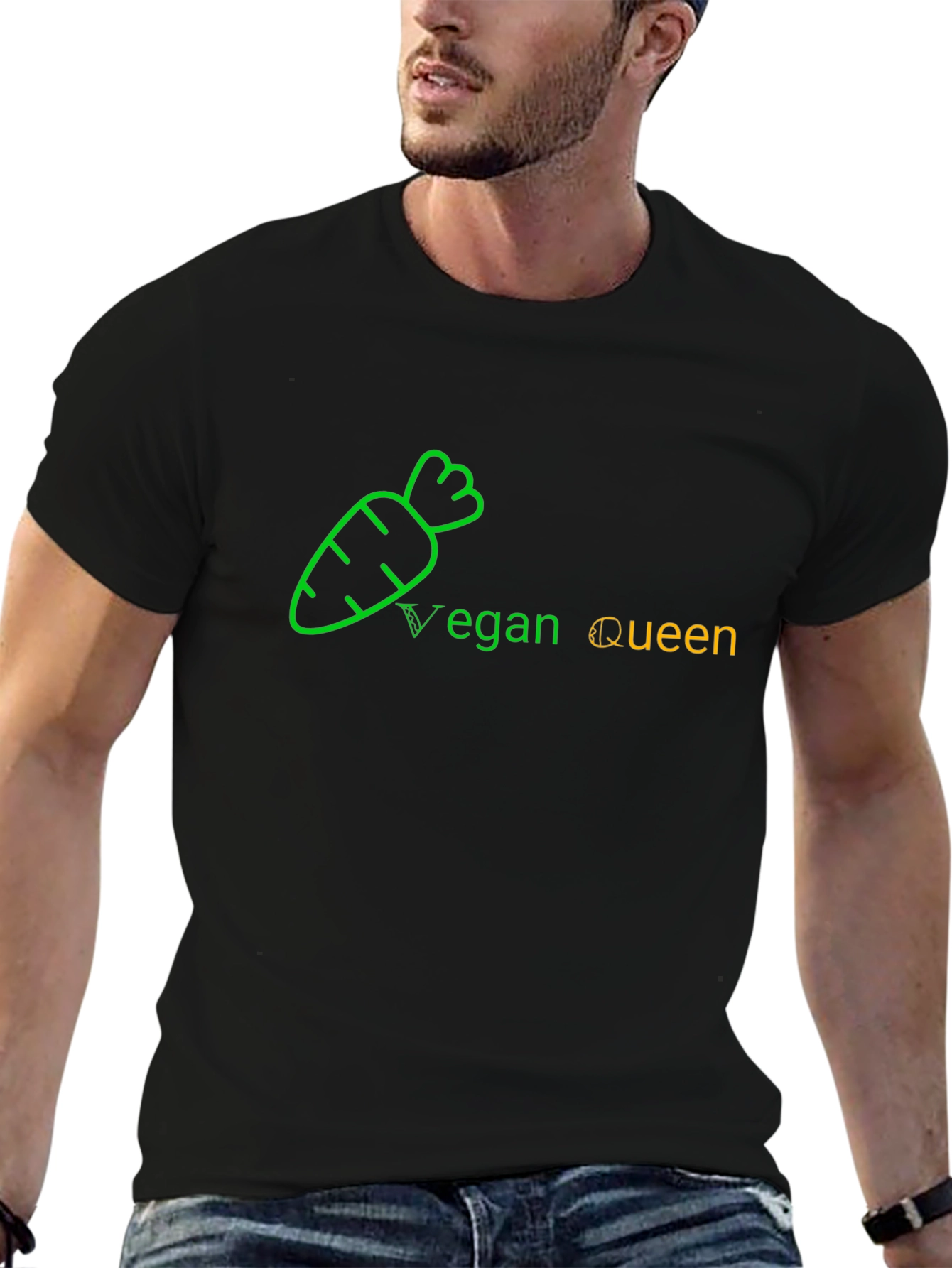 Vegan Queen Black T-Shirt - Stylish & Comfortable