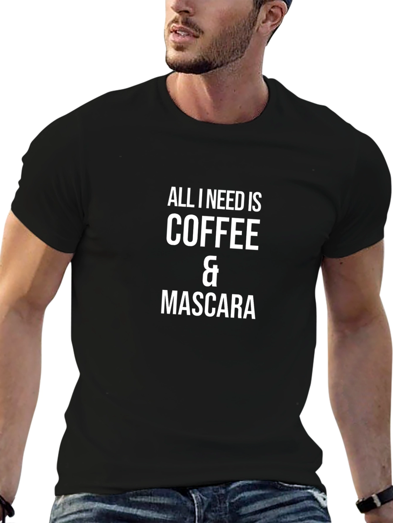 Coffee & Mascara Graphic Tee - Trendy Casual Wear