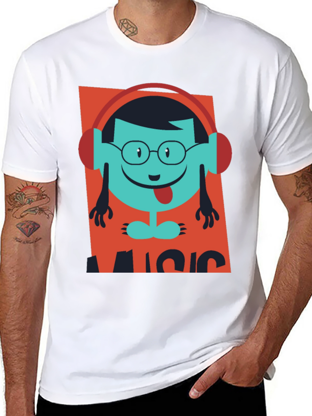 Music Lover T-Shirt - Funny Cartoon Design