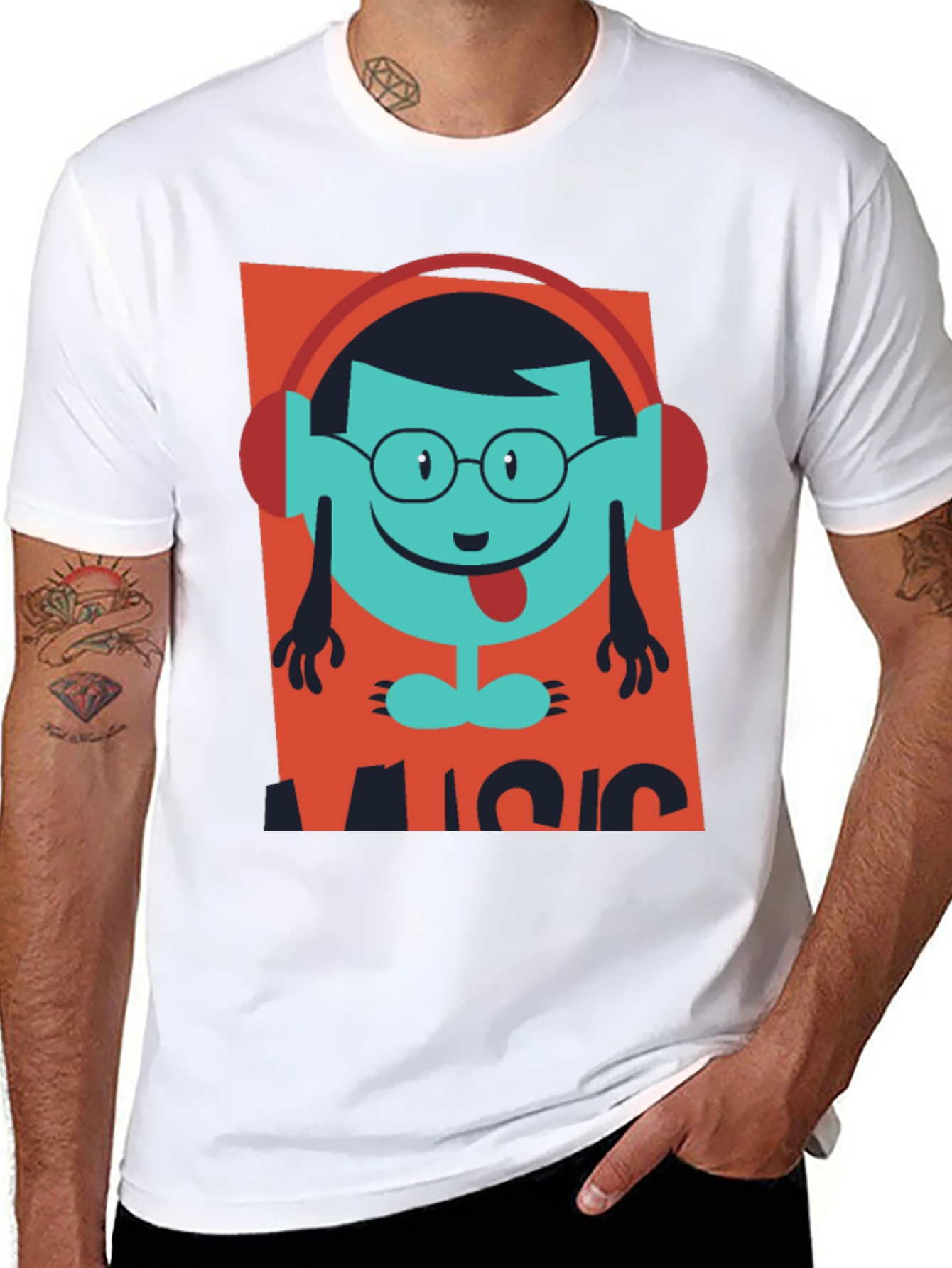 Music Lover T-Shirt - Funny Cartoon Design