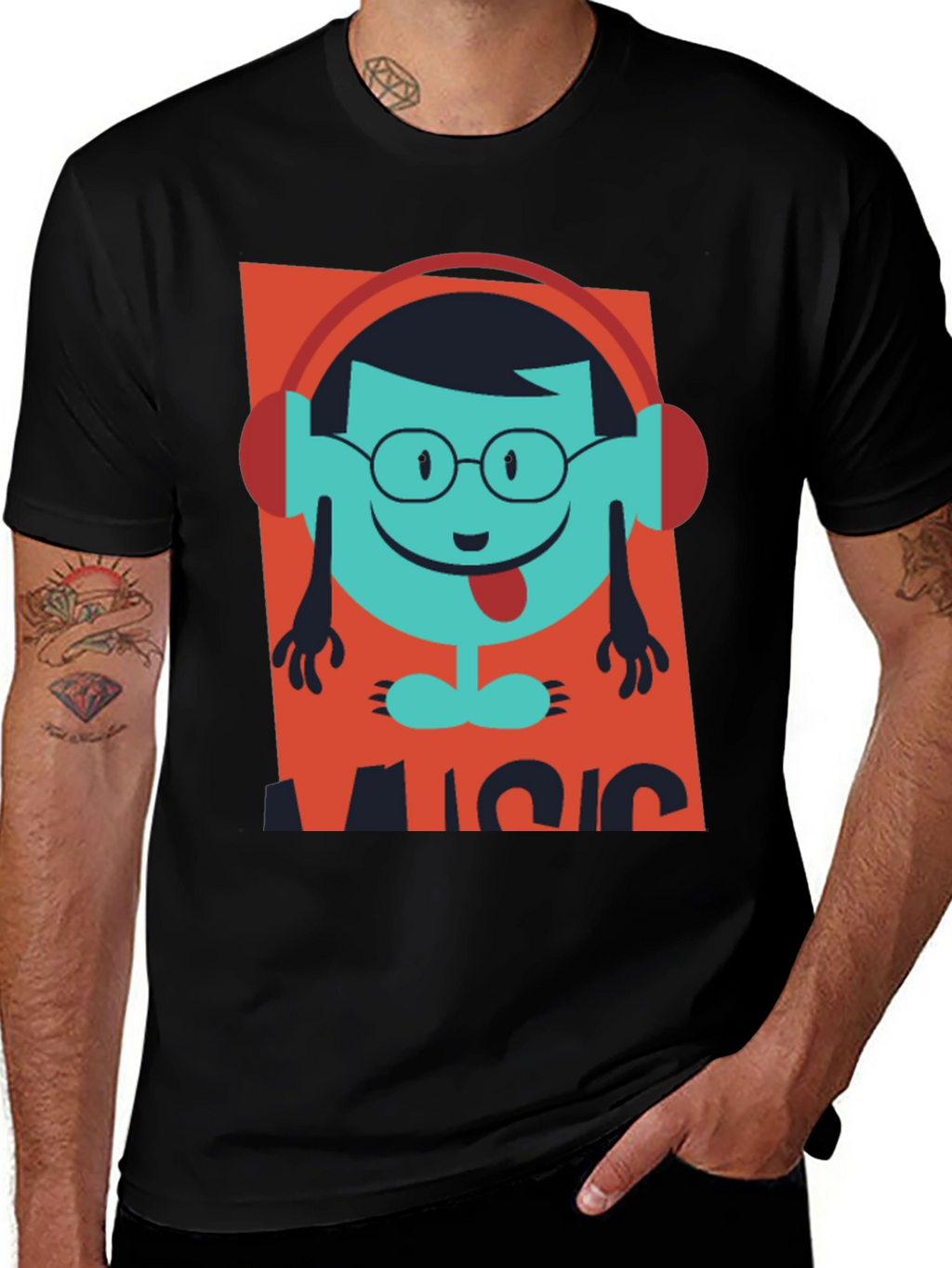 Music Lover T-Shirt - Funny Cartoon Design