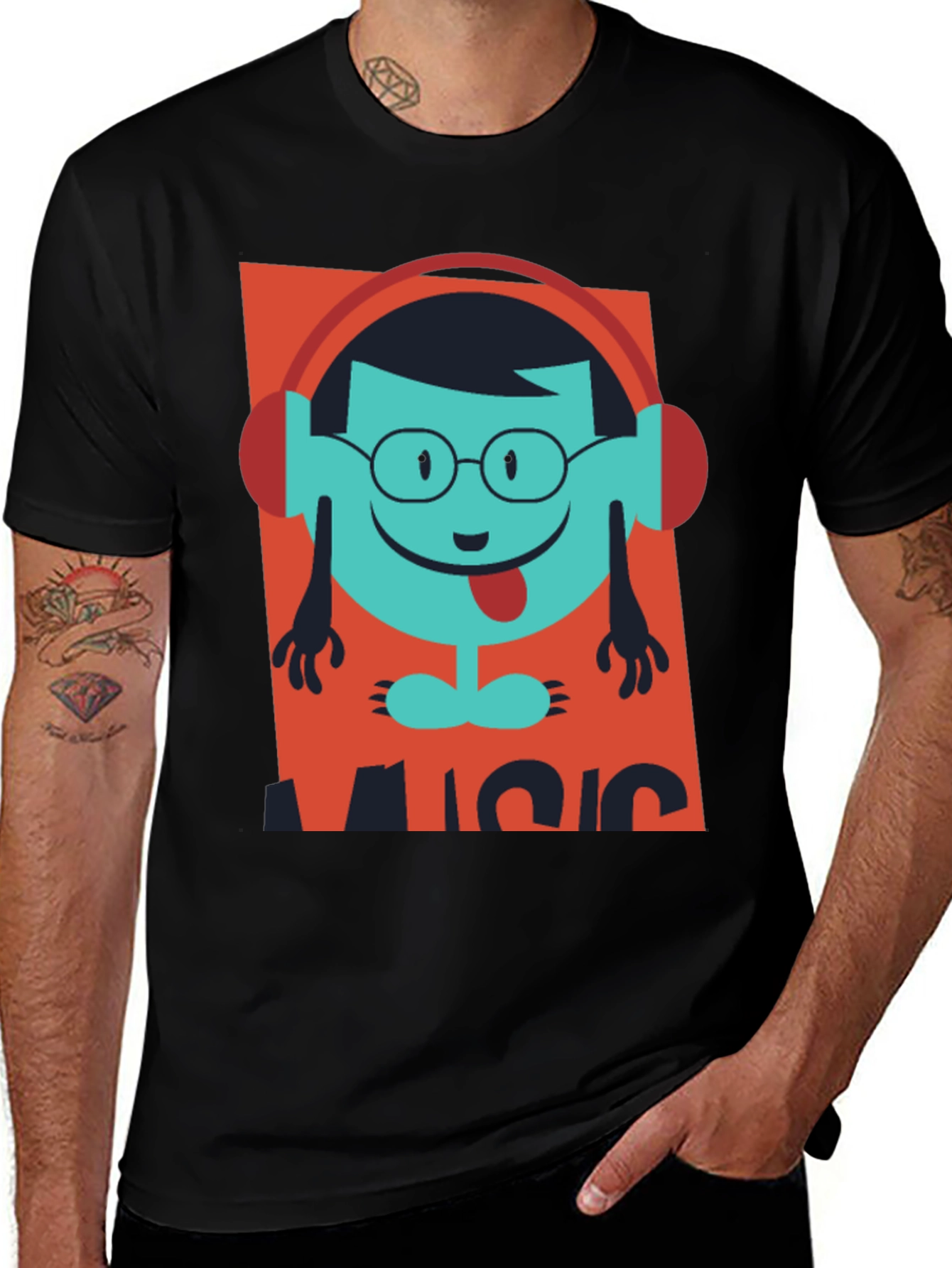 Music Lover T-Shirt - Funny Cartoon Design