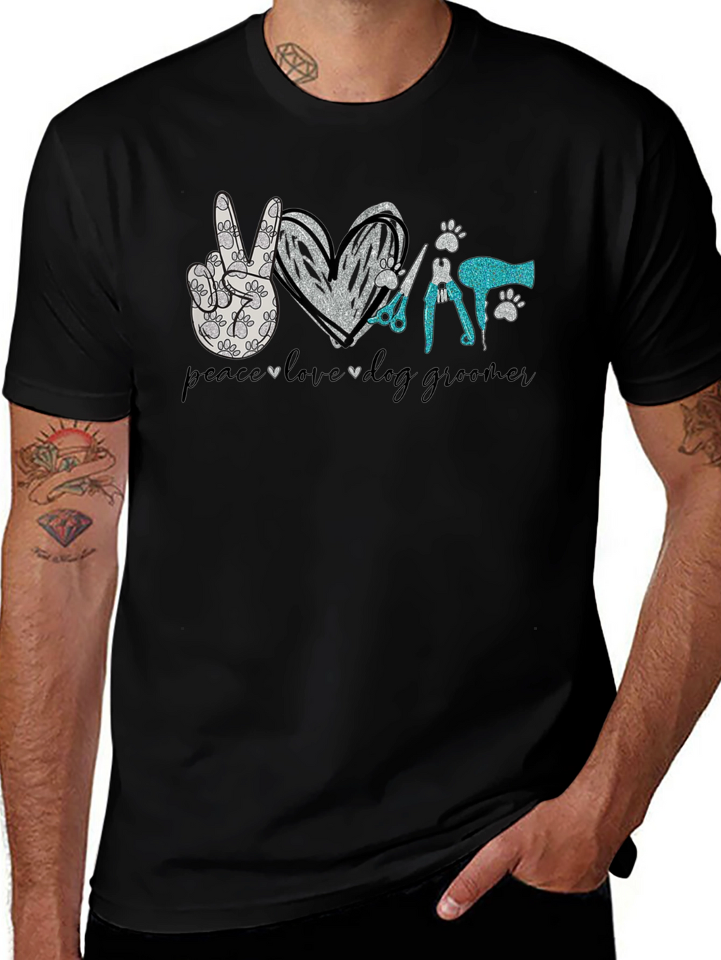 Peace Love Dog Grooming T-Shirt