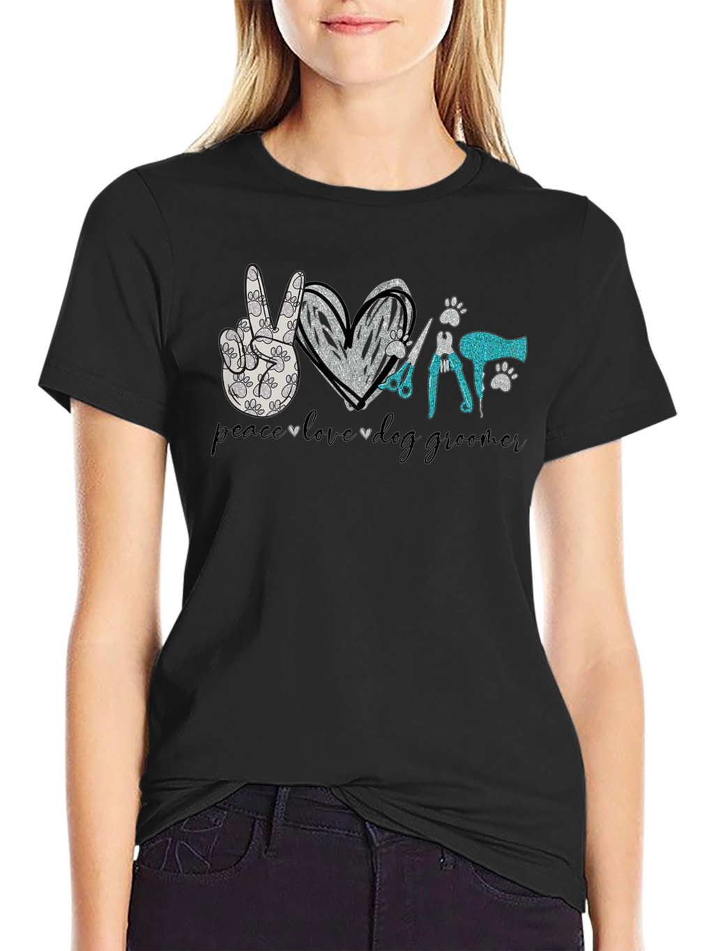 Peace Love Dog Grooming T-Shirt