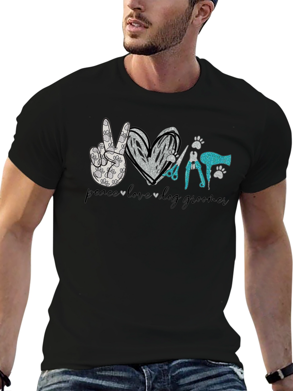 Peace Love Dog Grooming T-Shirt