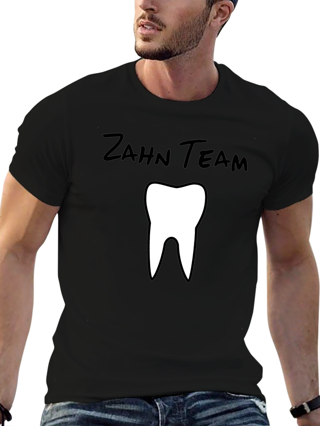 Zahn Team Tooth Graphic Black T-Shirt