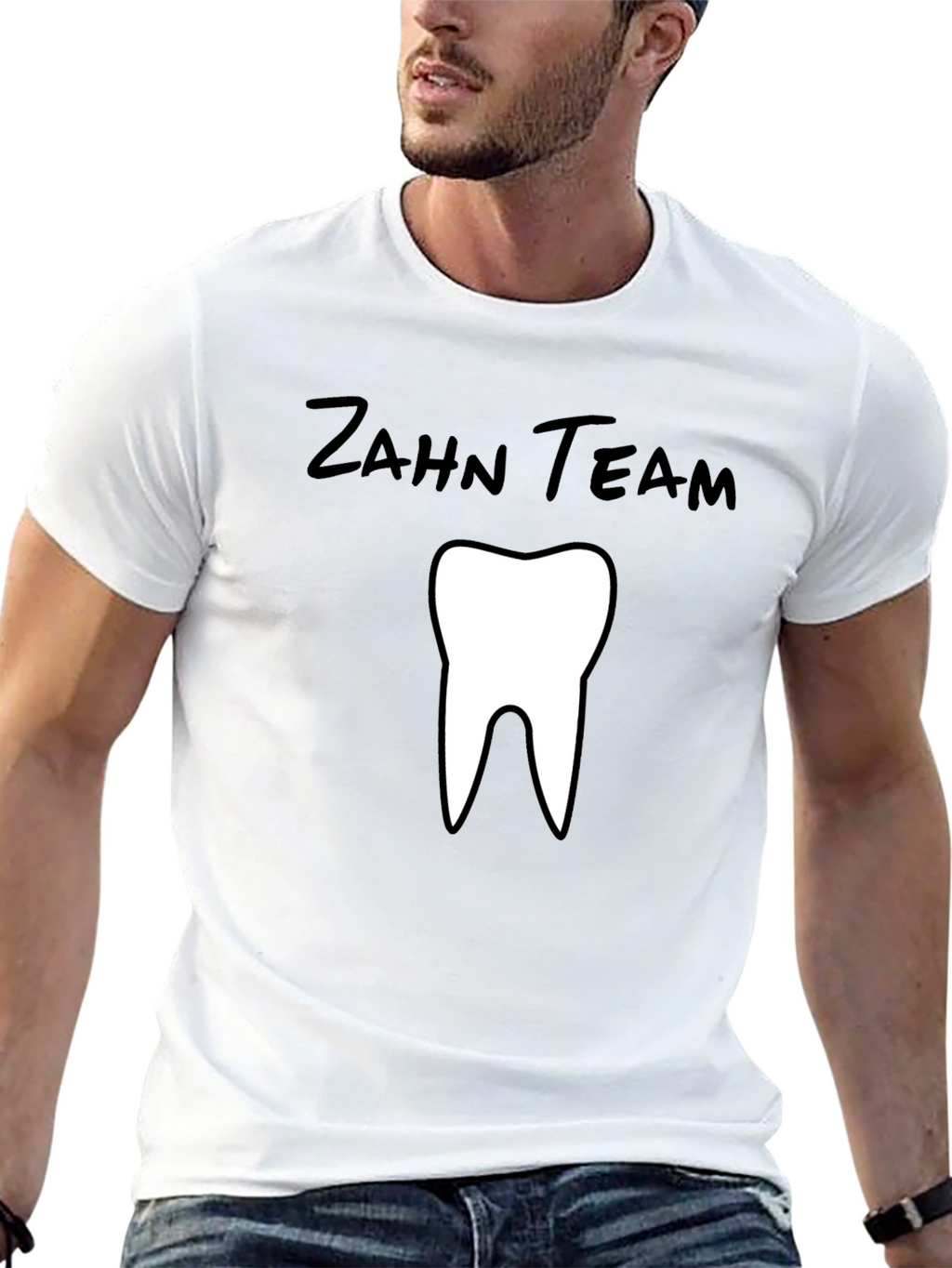 Zahn Team Tooth Graphic Black T-Shirt