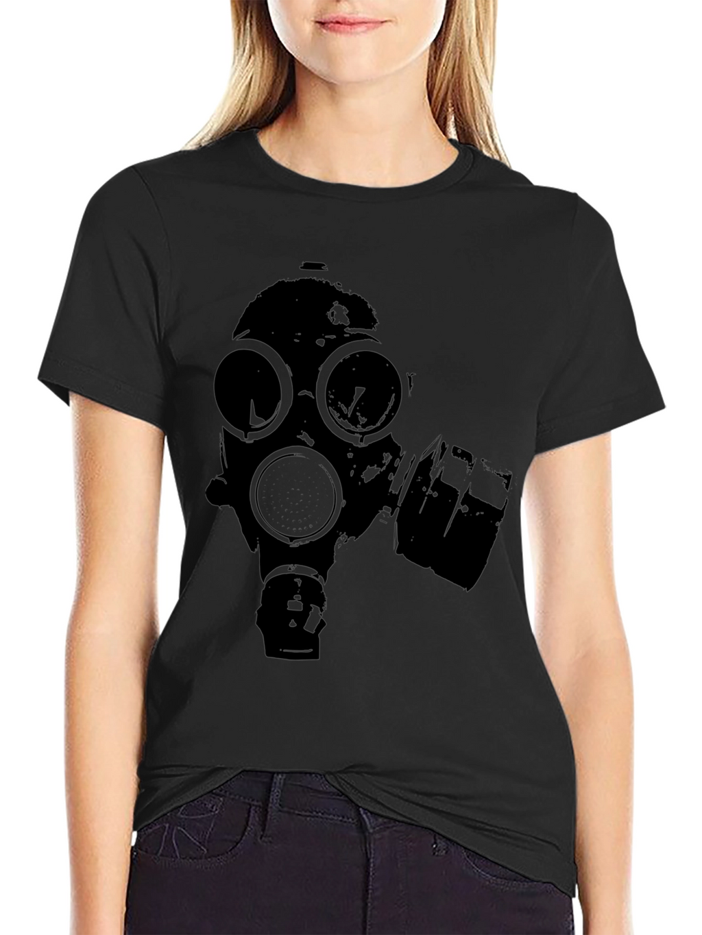 Gas Mask Graphic Black T-Shirt
