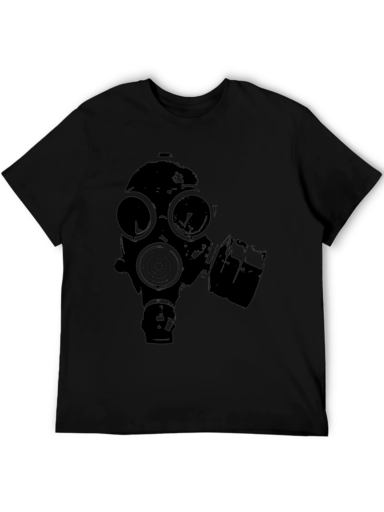 Gas Mask Graphic Black T-Shirt