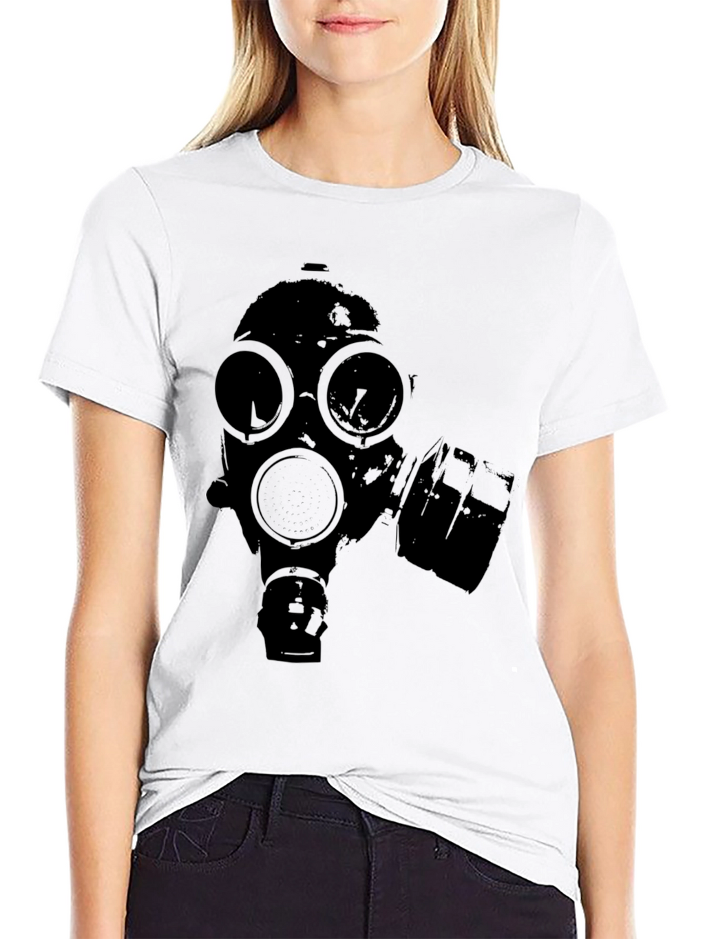 Gas Mask Graphic Black T-Shirt