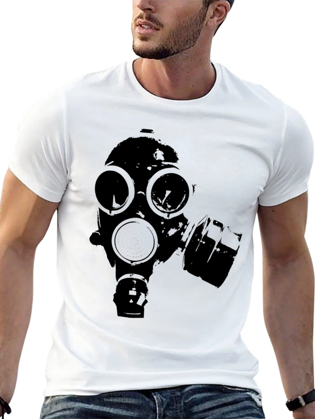 Gas Mask Graphic Black T-Shirt
