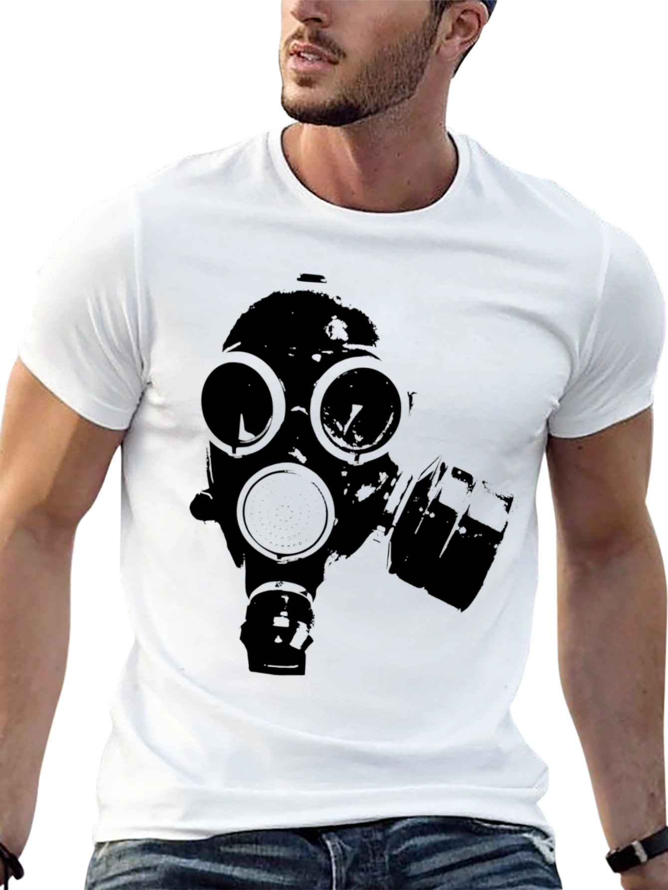 Gas Mask Graphic Black T-Shirt