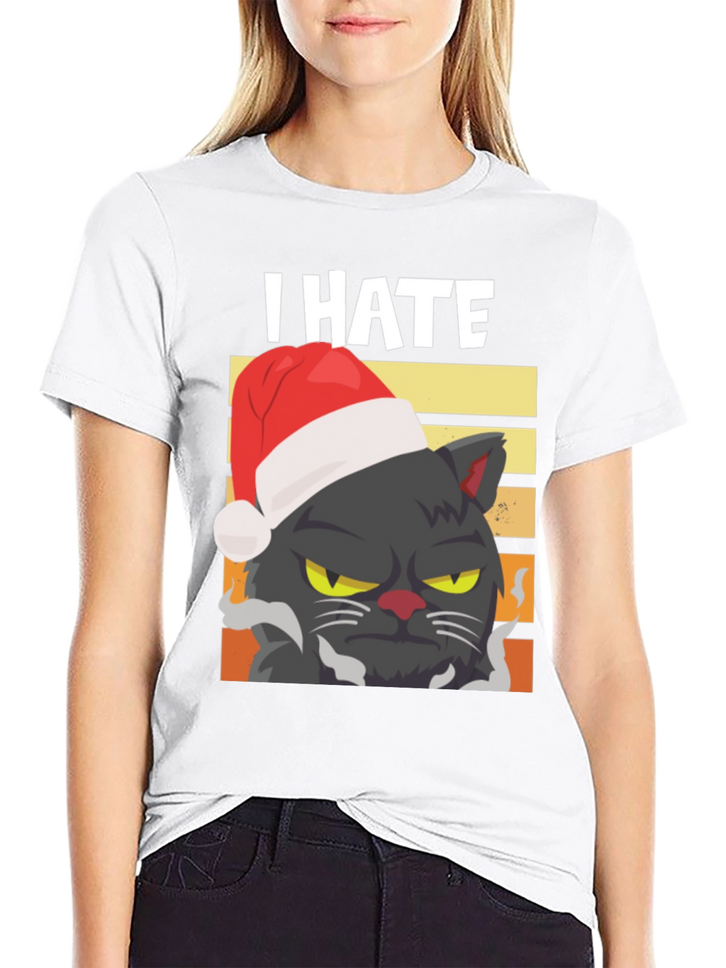 Grumpy Cat Christmas T-Shirt - I Hate