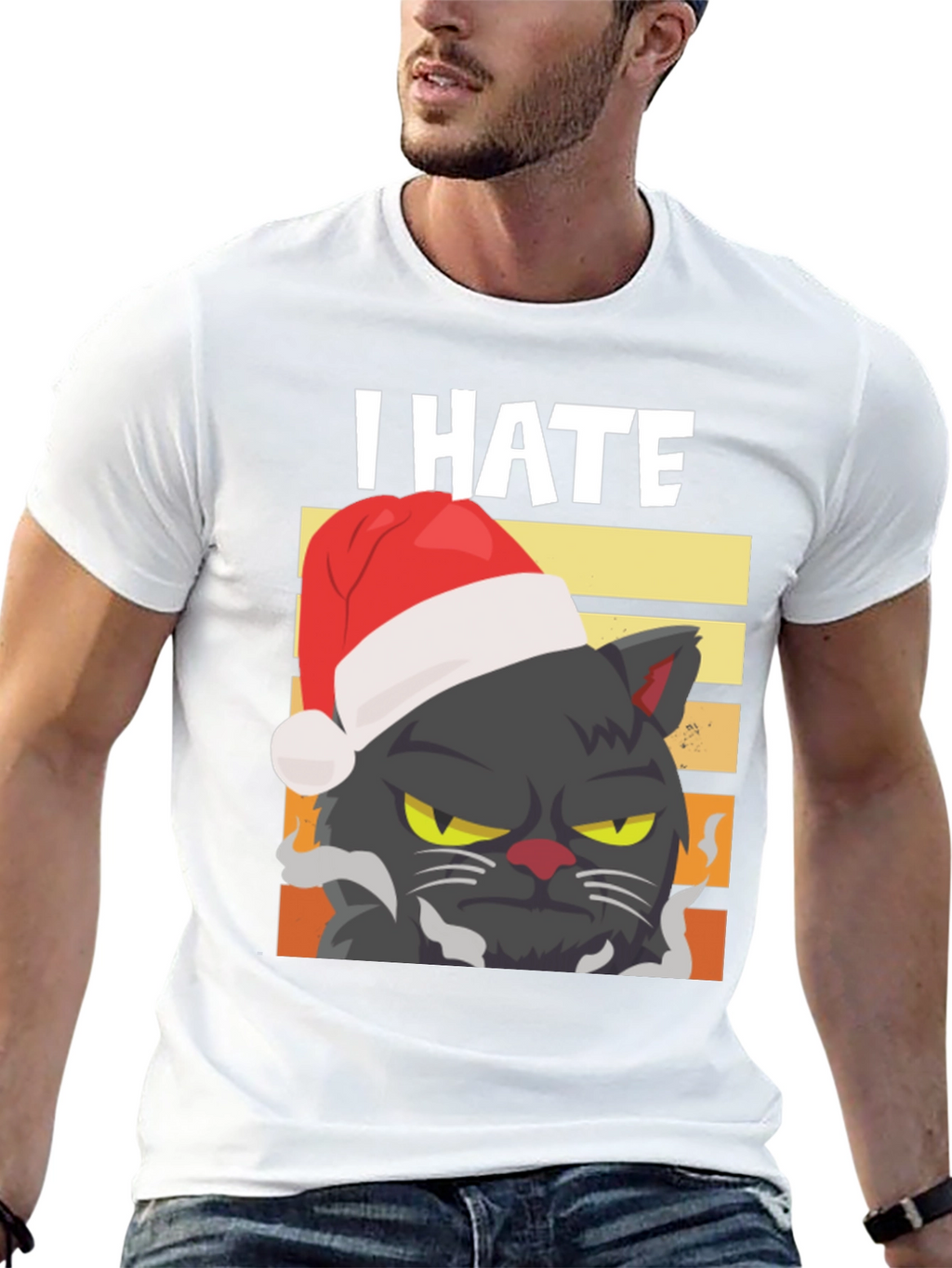 Grumpy Cat Christmas T-Shirt - I Hate