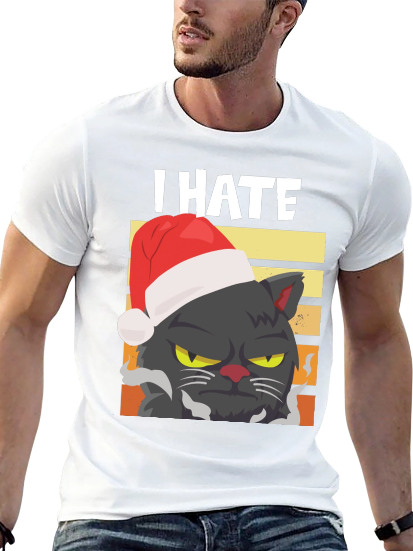 Grumpy Cat Christmas T-Shirt - I Hate