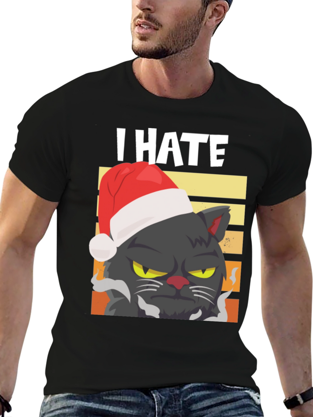 Grumpy Cat Christmas T-Shirt - I Hate