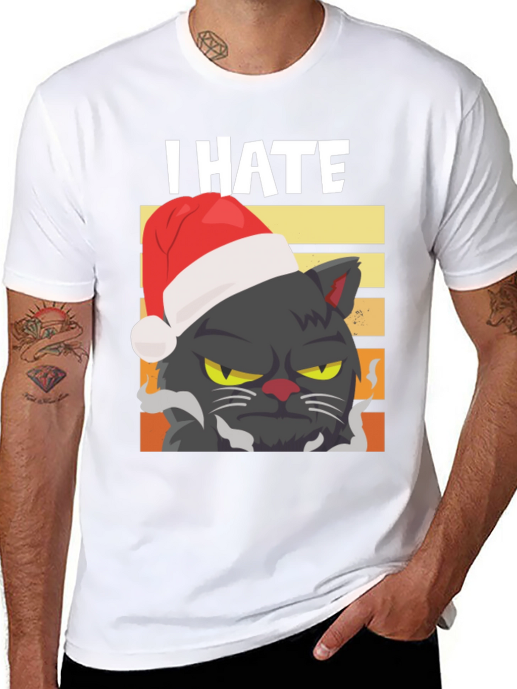 Grumpy Cat Christmas T-Shirt - I Hate