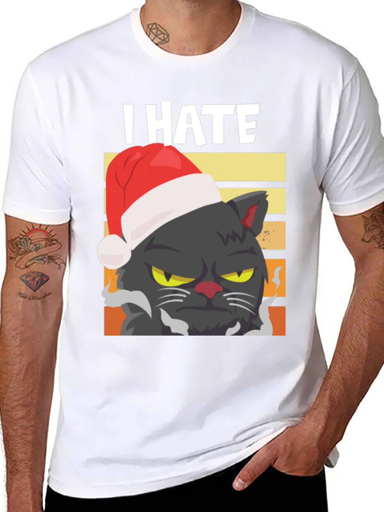Grumpy Cat Christmas T-Shirt - I Hate