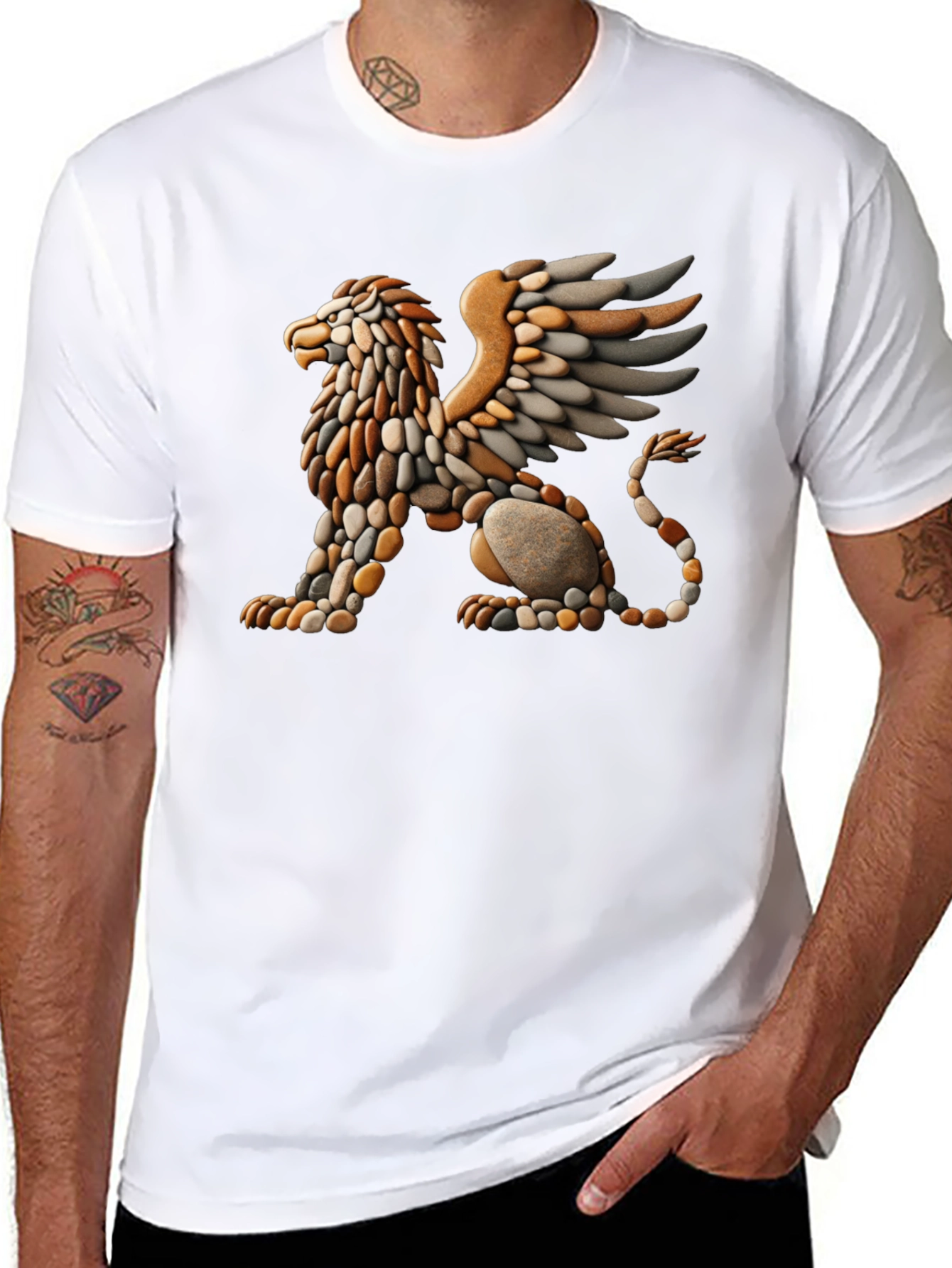 Gryphon Stone Art T-Shirt
