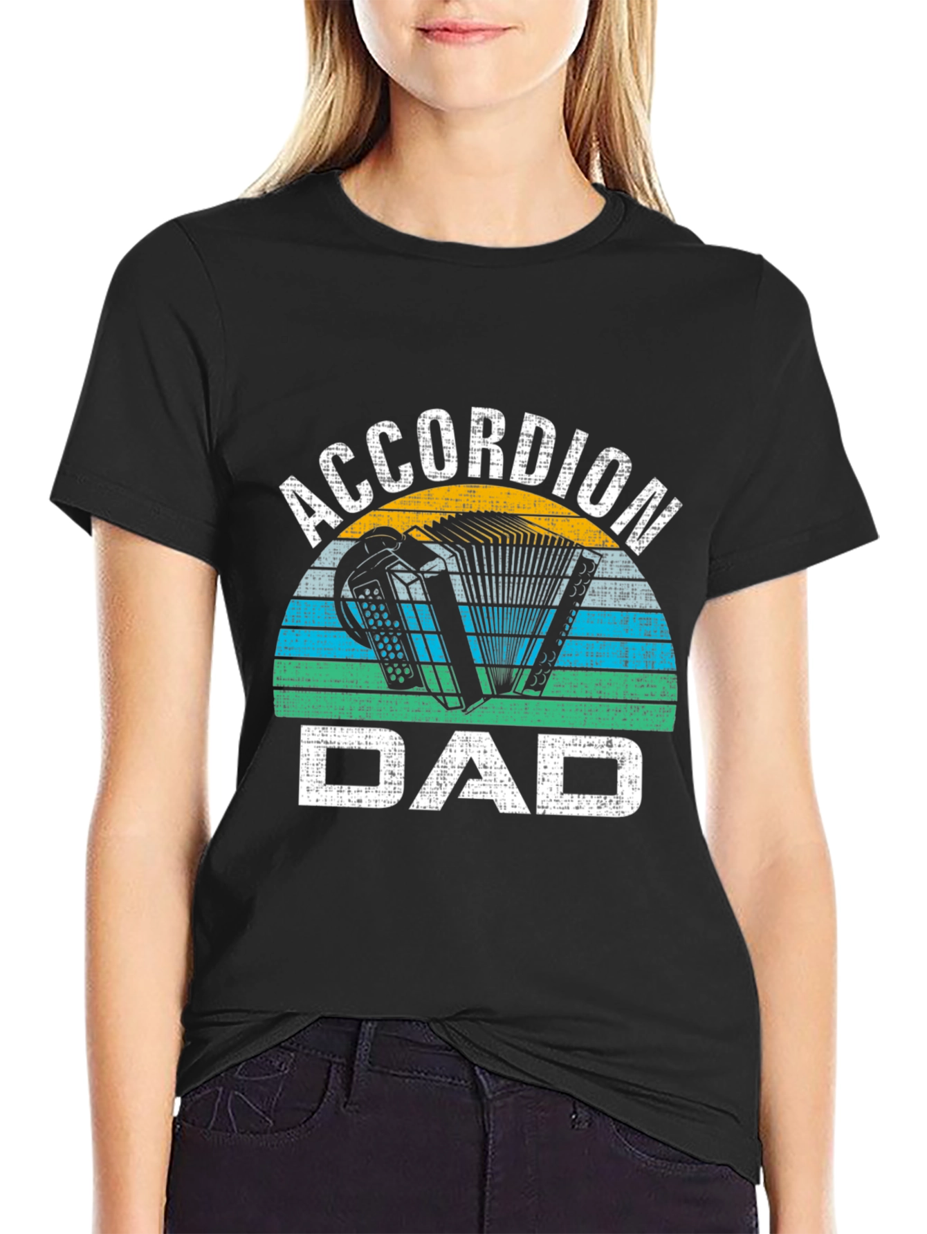 Accordion Dad Graphic Tee - Musician Gift
