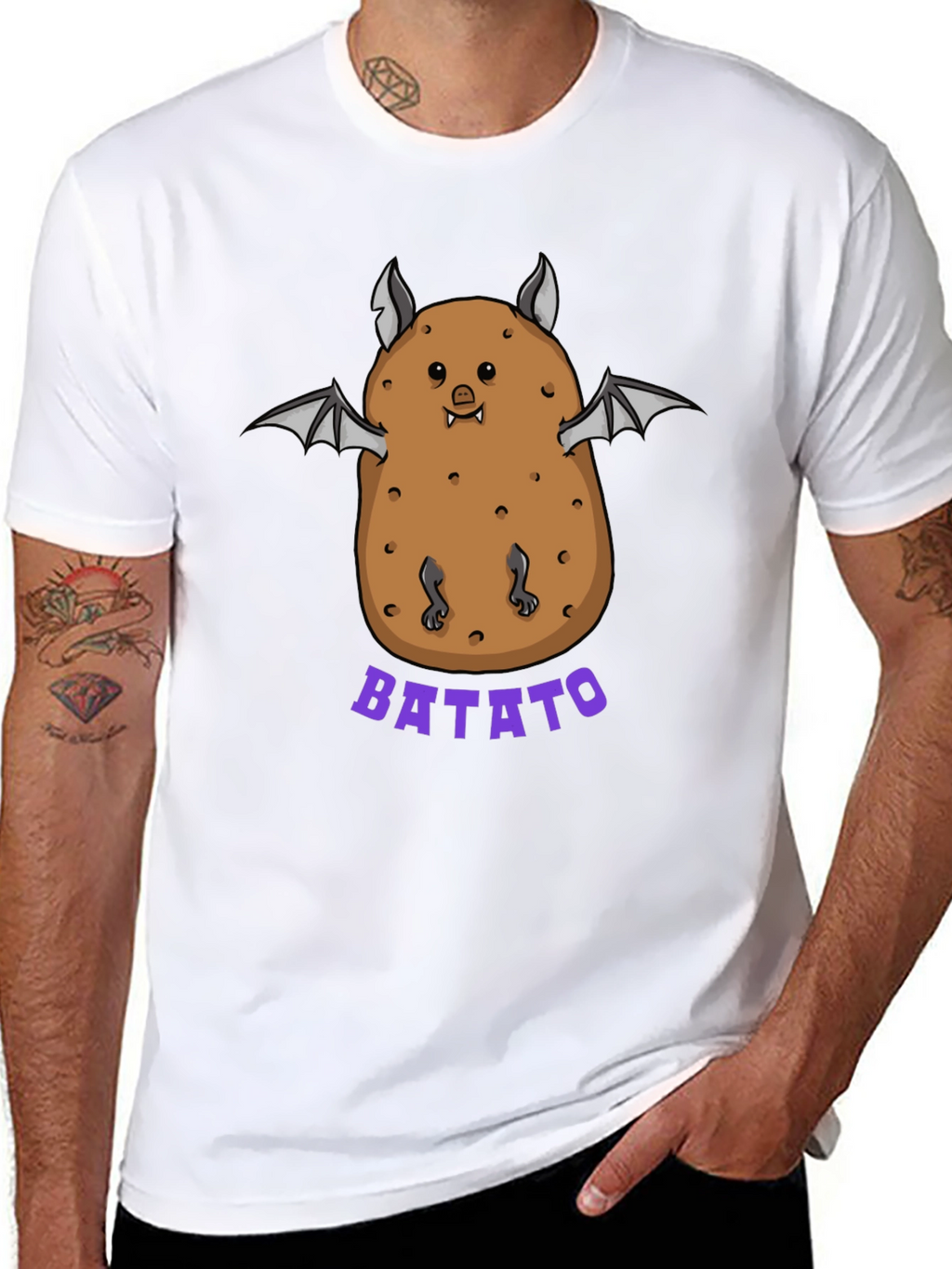 Batato T-Shirt: Funny Potato Bat Graphic Tee