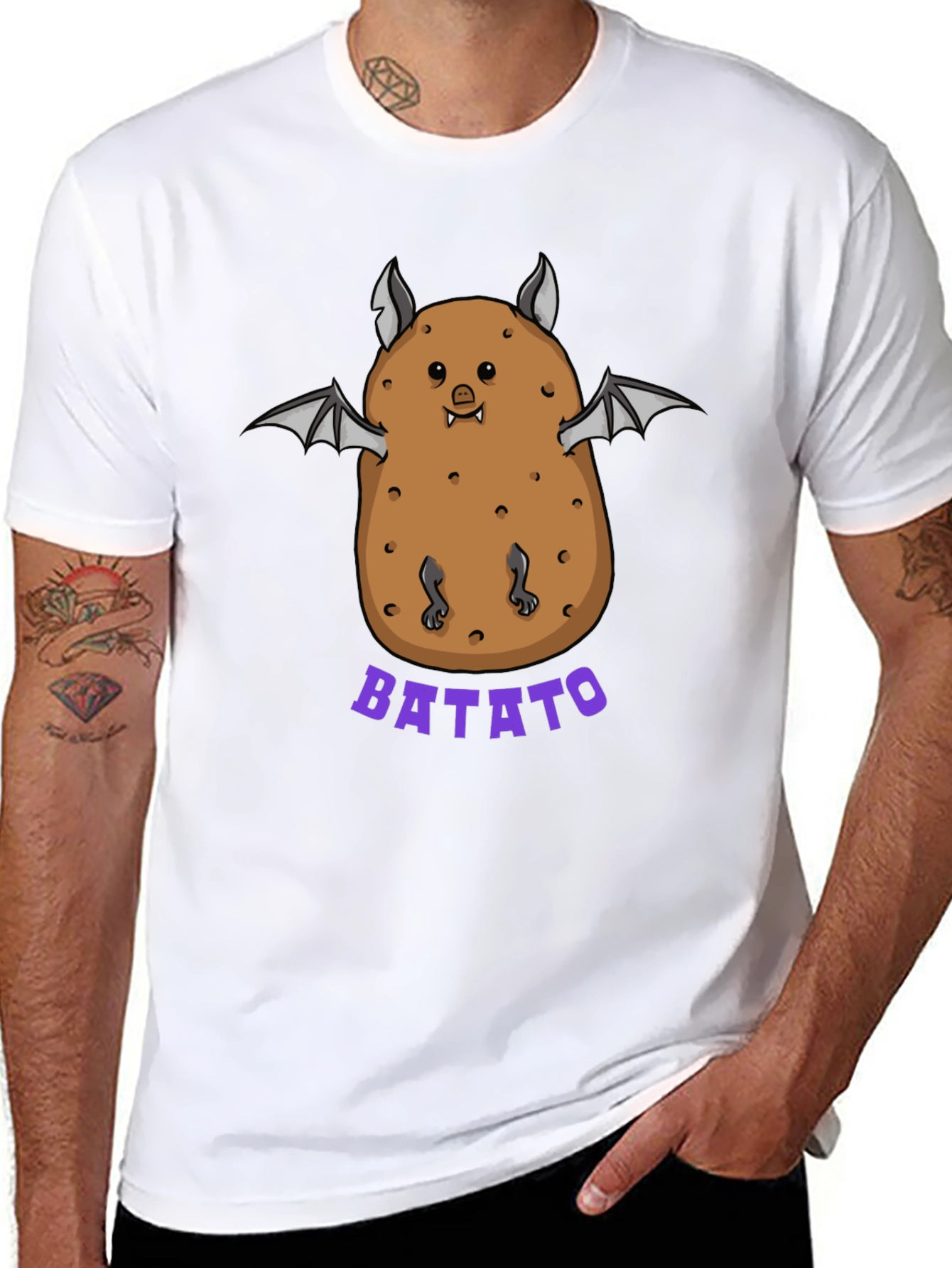 Batato T-Shirt: Funny Potato Bat Graphic Tee
