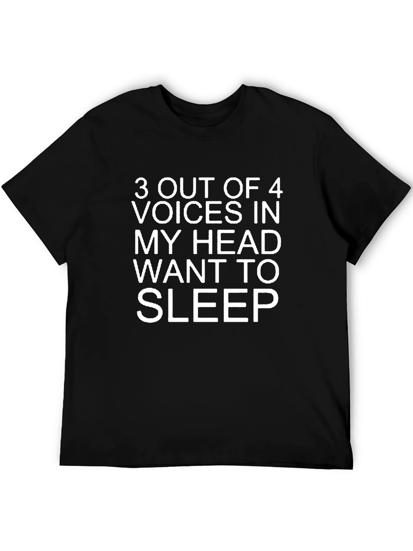 Funny 3 of 4 Voices Graphic T-Shirt