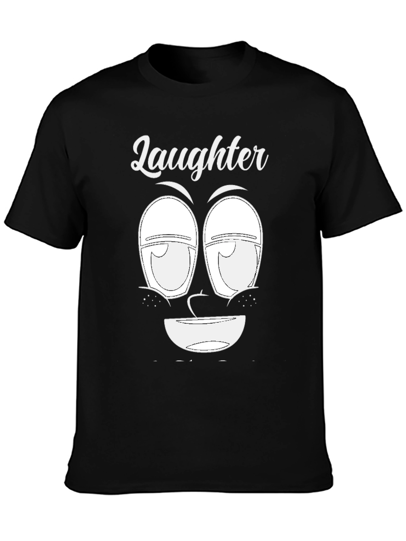 Laughter Face Graphic Tee - Unique Design Soft Cotton