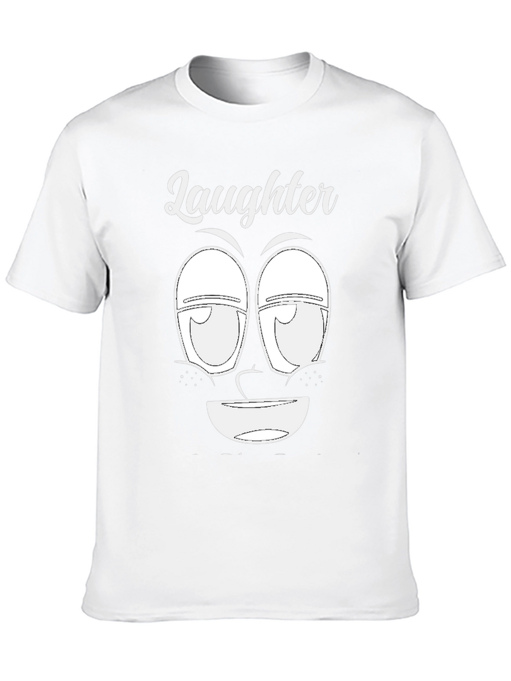 Laughter Face Graphic Tee - Unique Design Soft Cotton