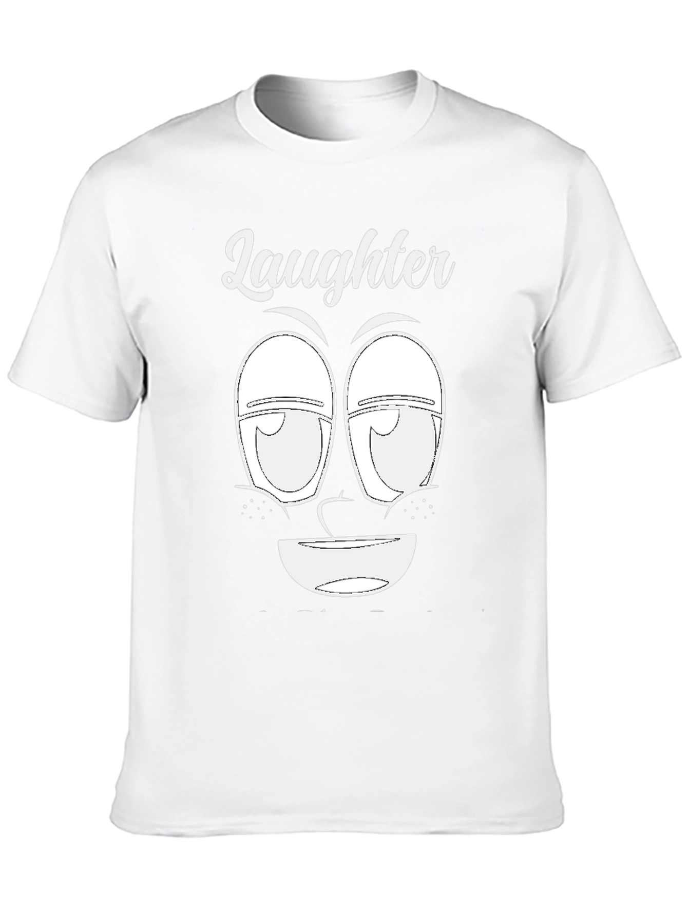 Laughter Face Graphic Tee - Unique Design Soft Cotton