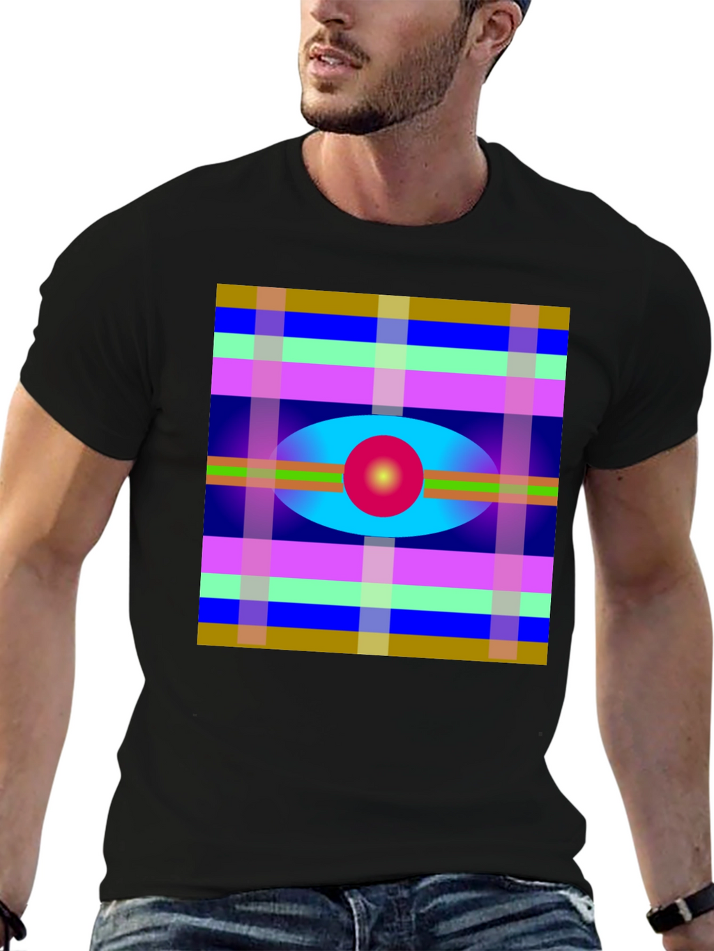Abstract Pattern Graphic Tee - Stylish Design