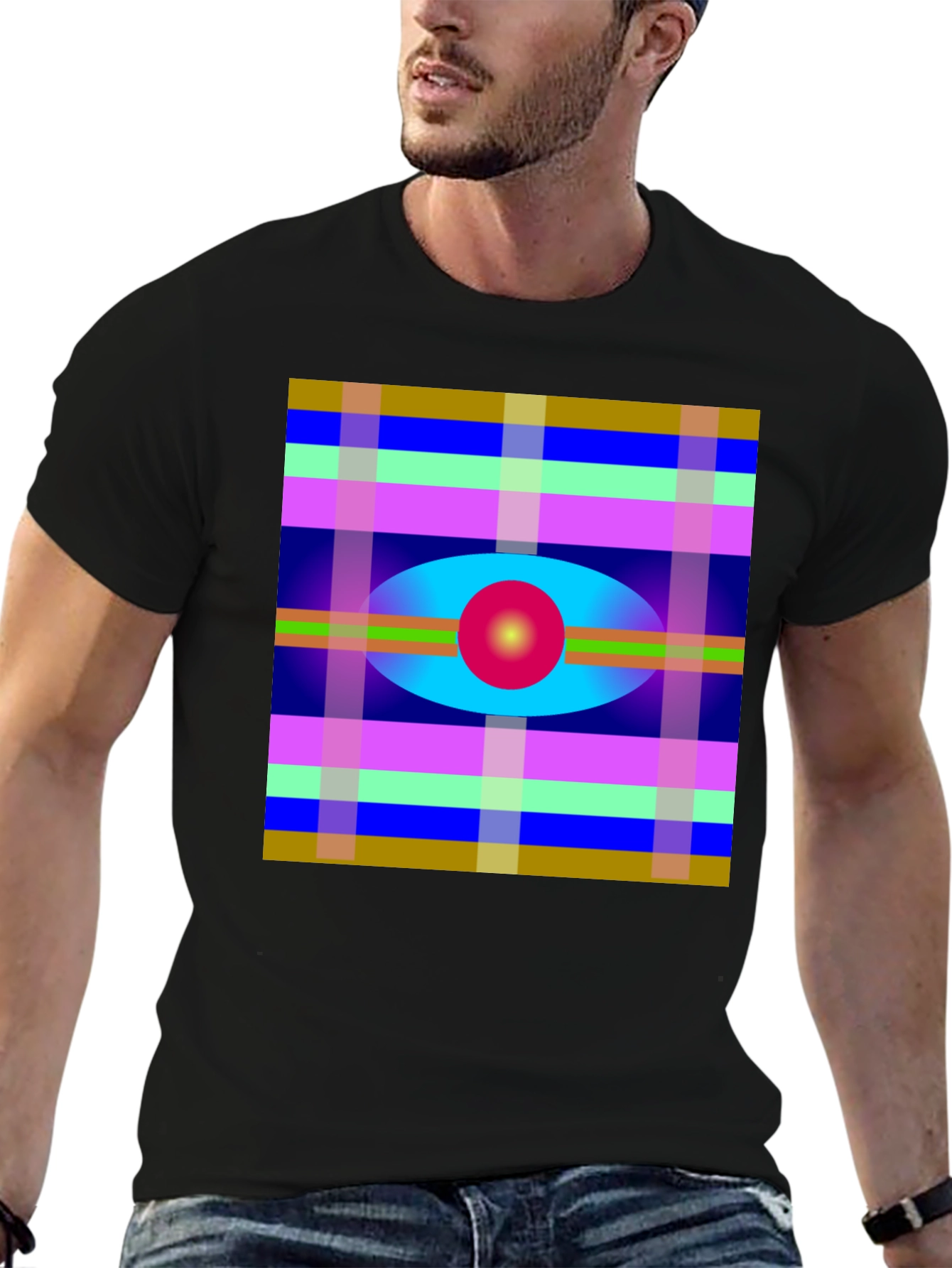 Abstract Pattern Graphic Tee - Stylish Design