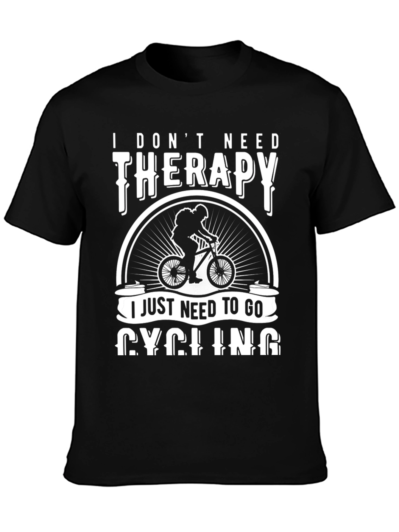 Cycling Therapy T-Shirt: Ride Your Way to Happiness