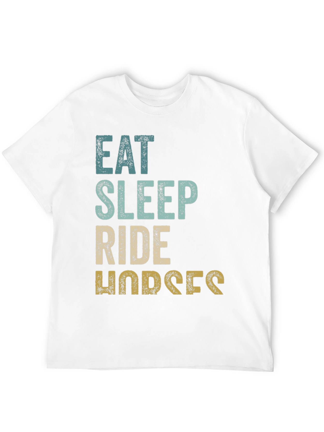 Eat Sleep Ride Horses Black T-Shirt