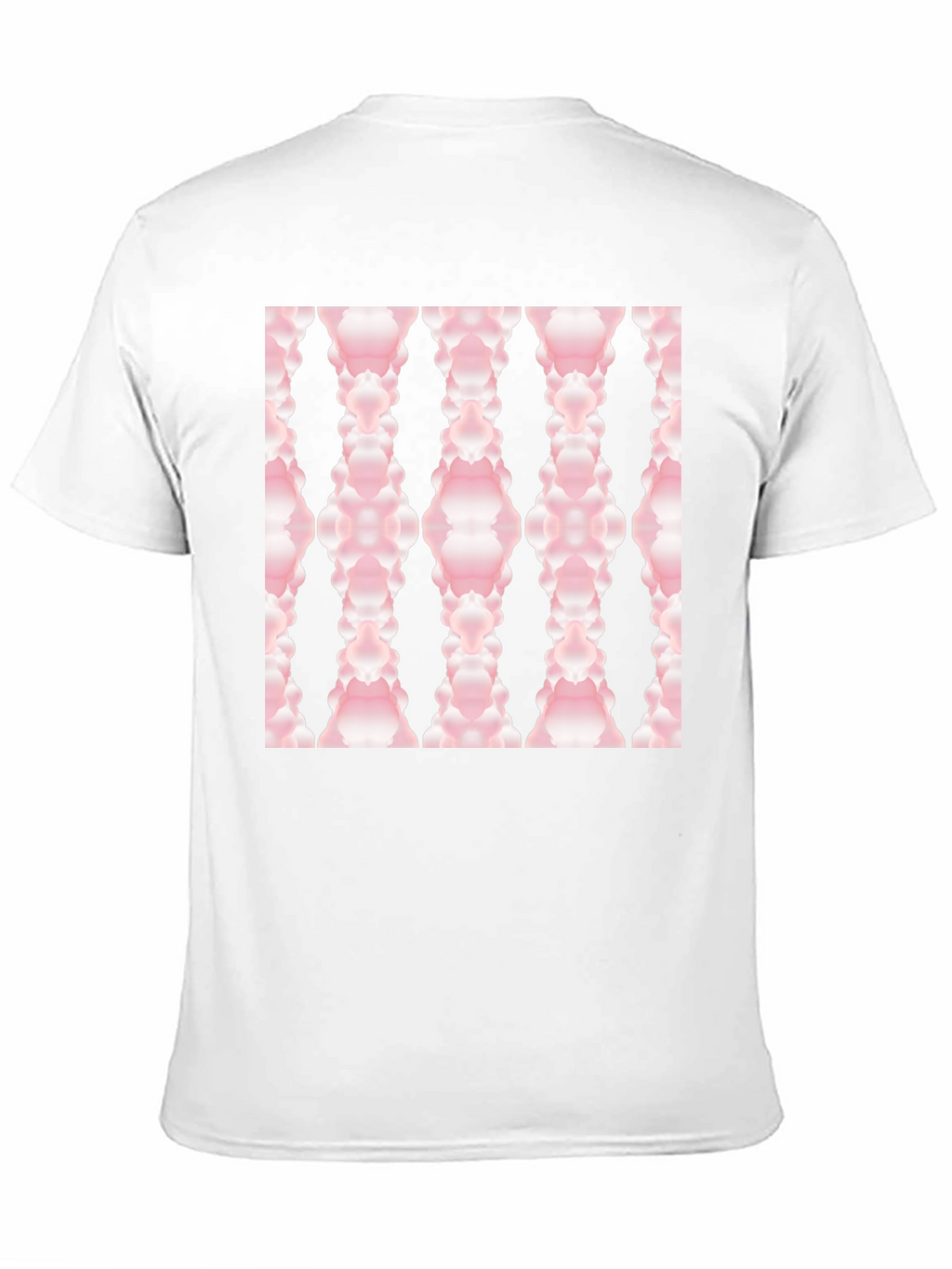 Modern Pink Cloud Pattern Black T-Shirt