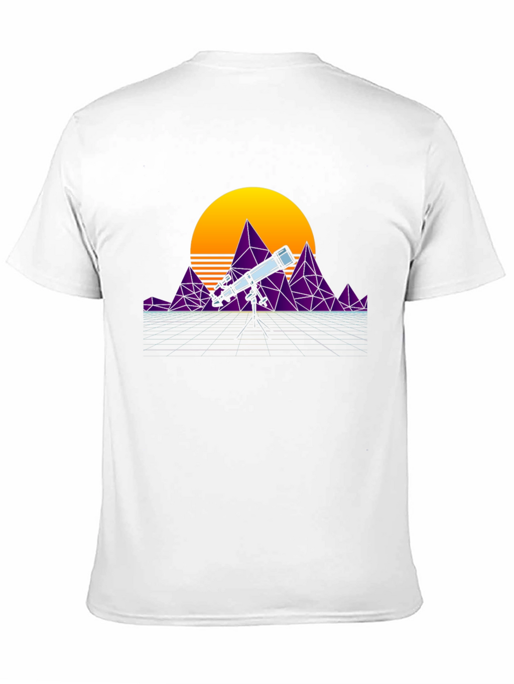 Retro Telescope T-Shirt - Synthwave Design