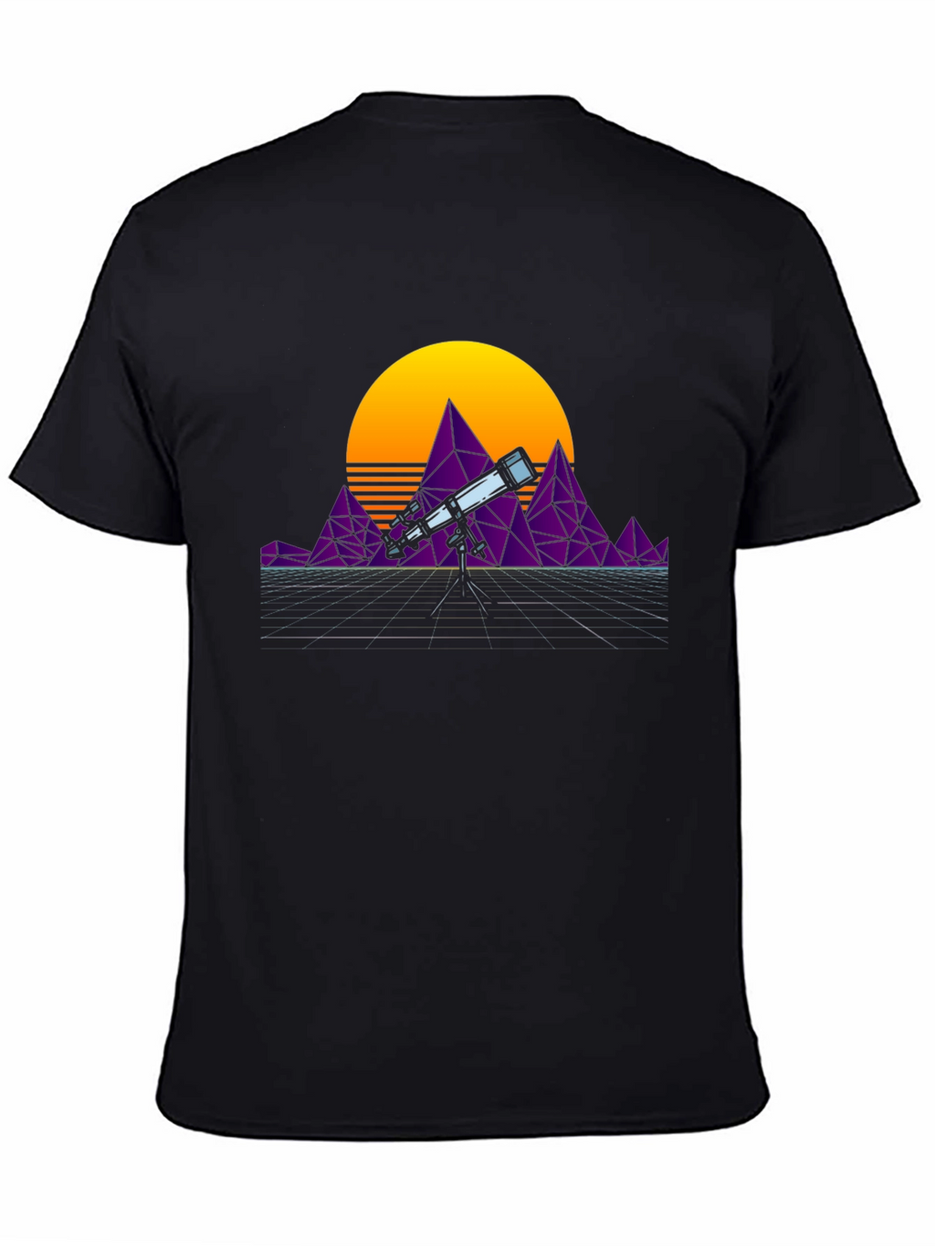 Retro Telescope T-Shirt - Synthwave Design