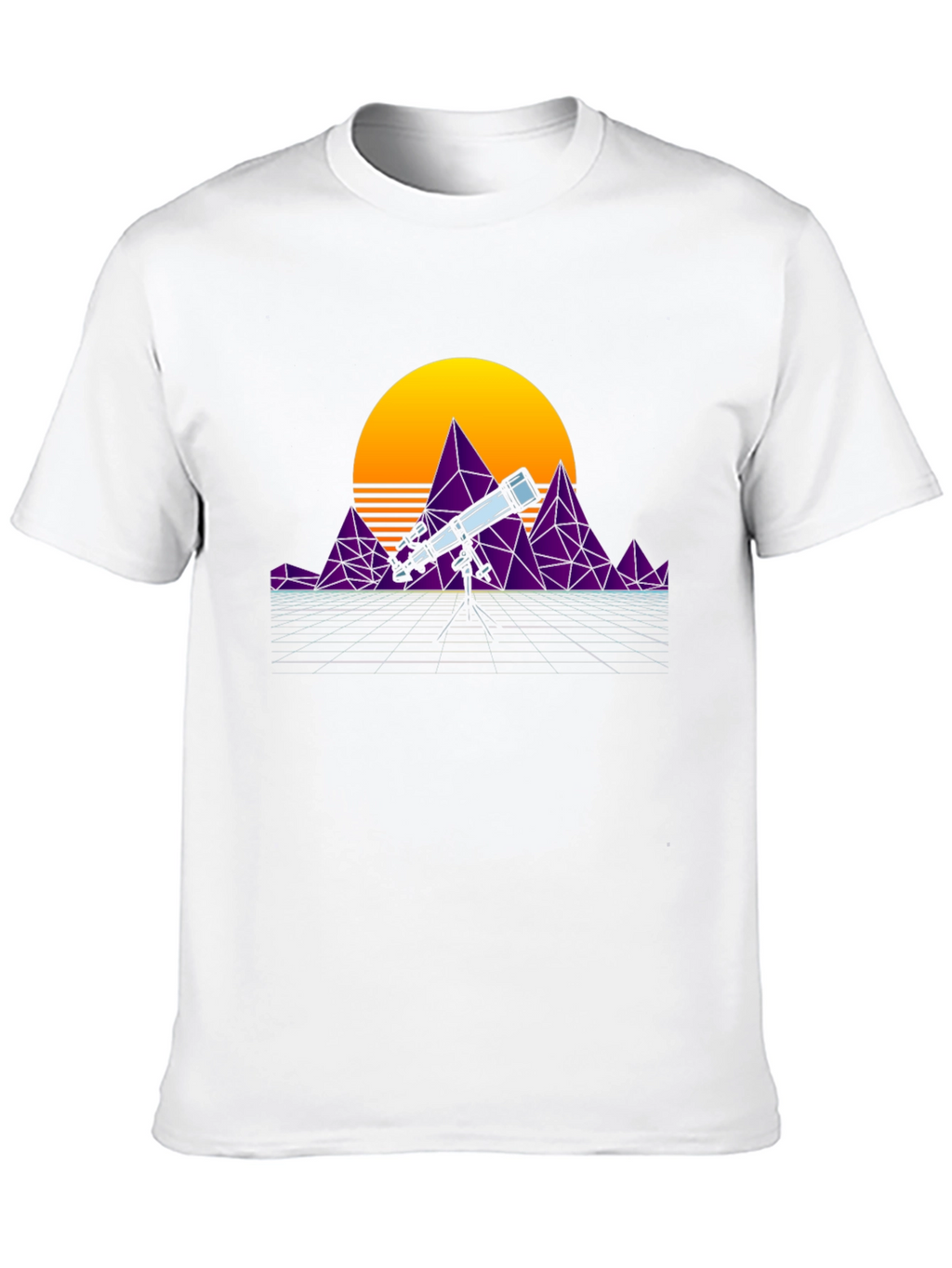 Retro Telescope T-Shirt - Synthwave Design