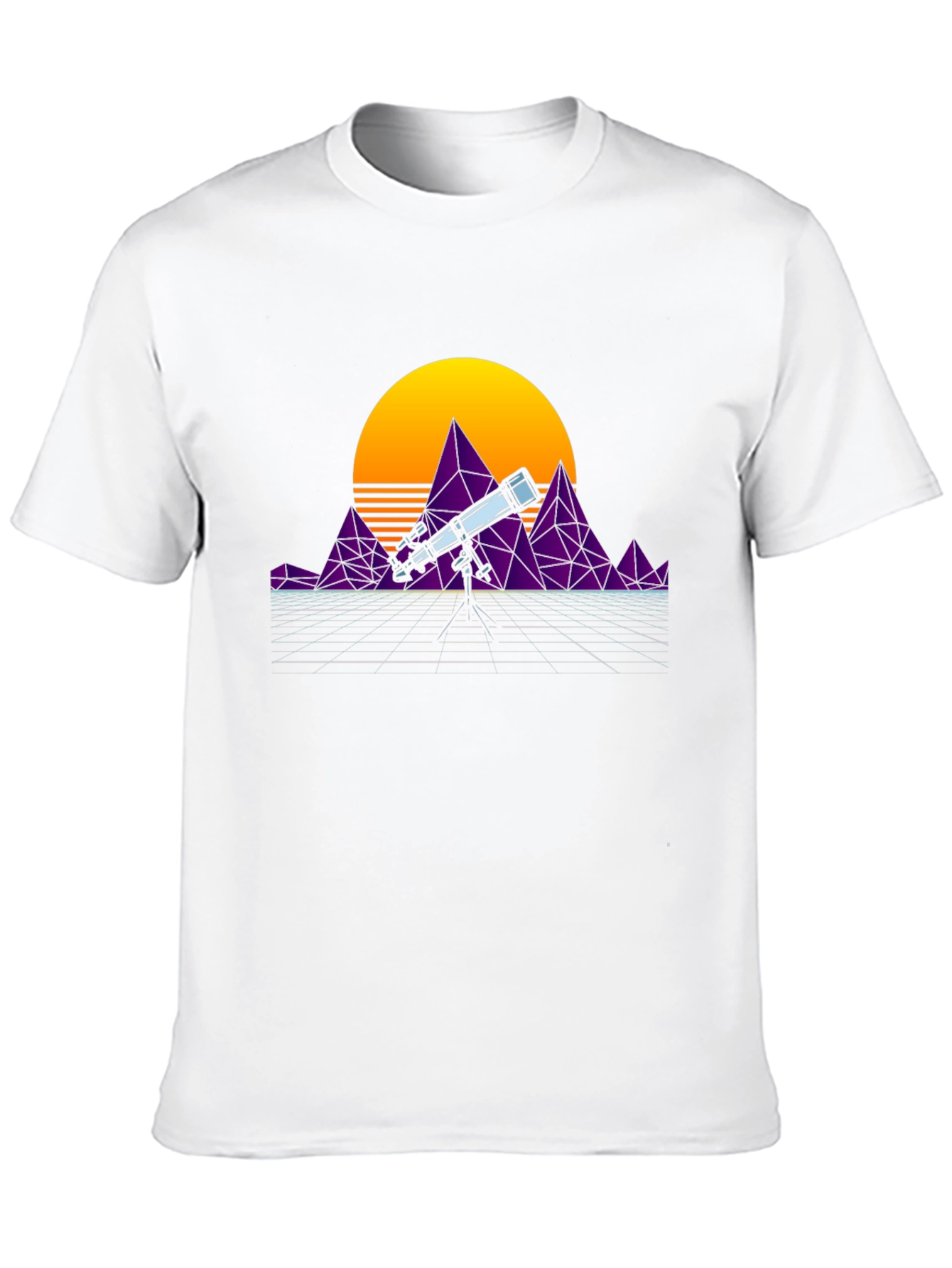 Retro Telescope T-Shirt - Synthwave Design