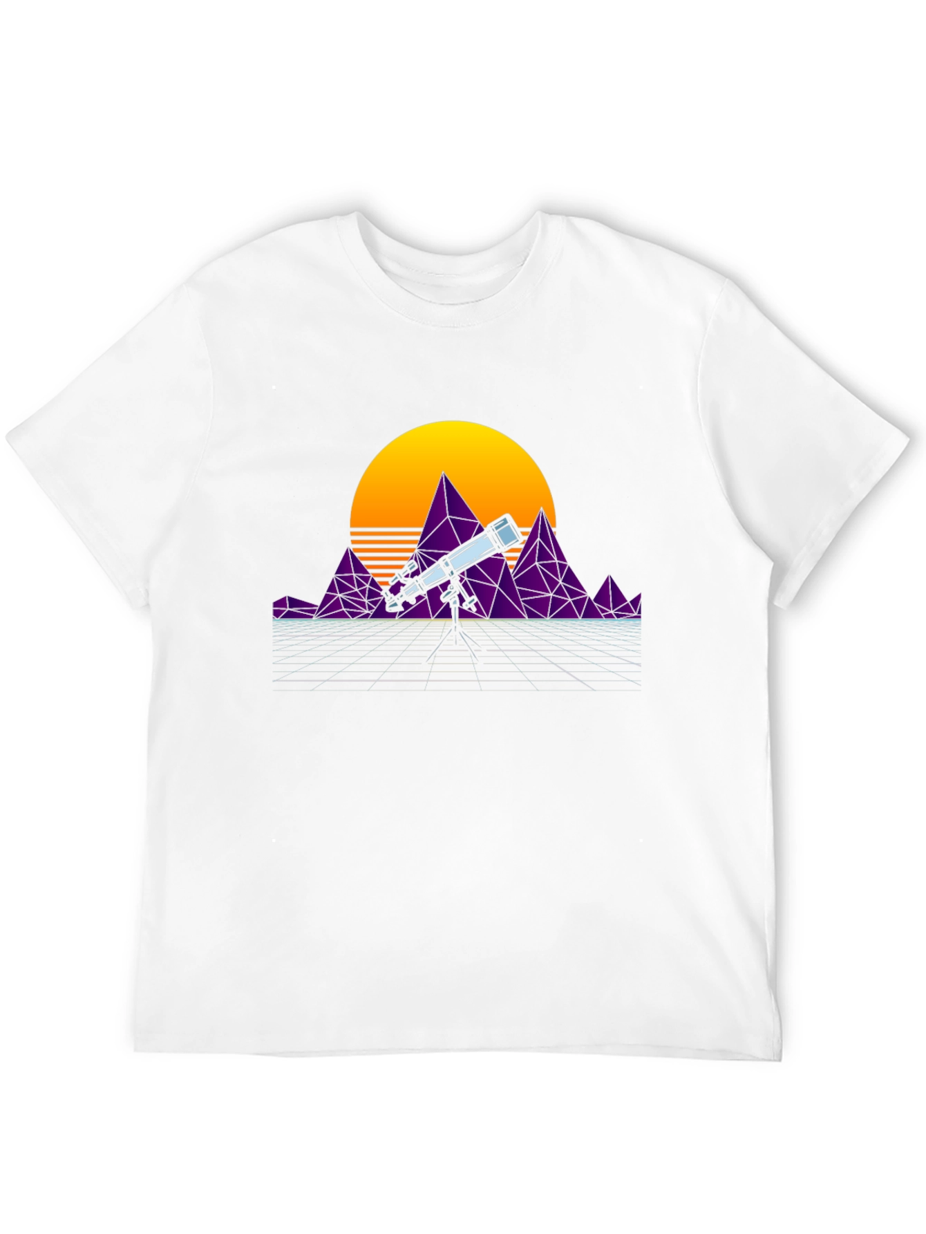 Retro Telescope T-Shirt - Synthwave Design