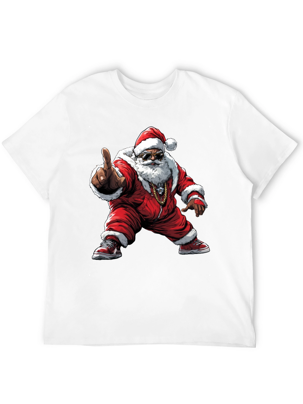 Cool Santa Black T-Shirt