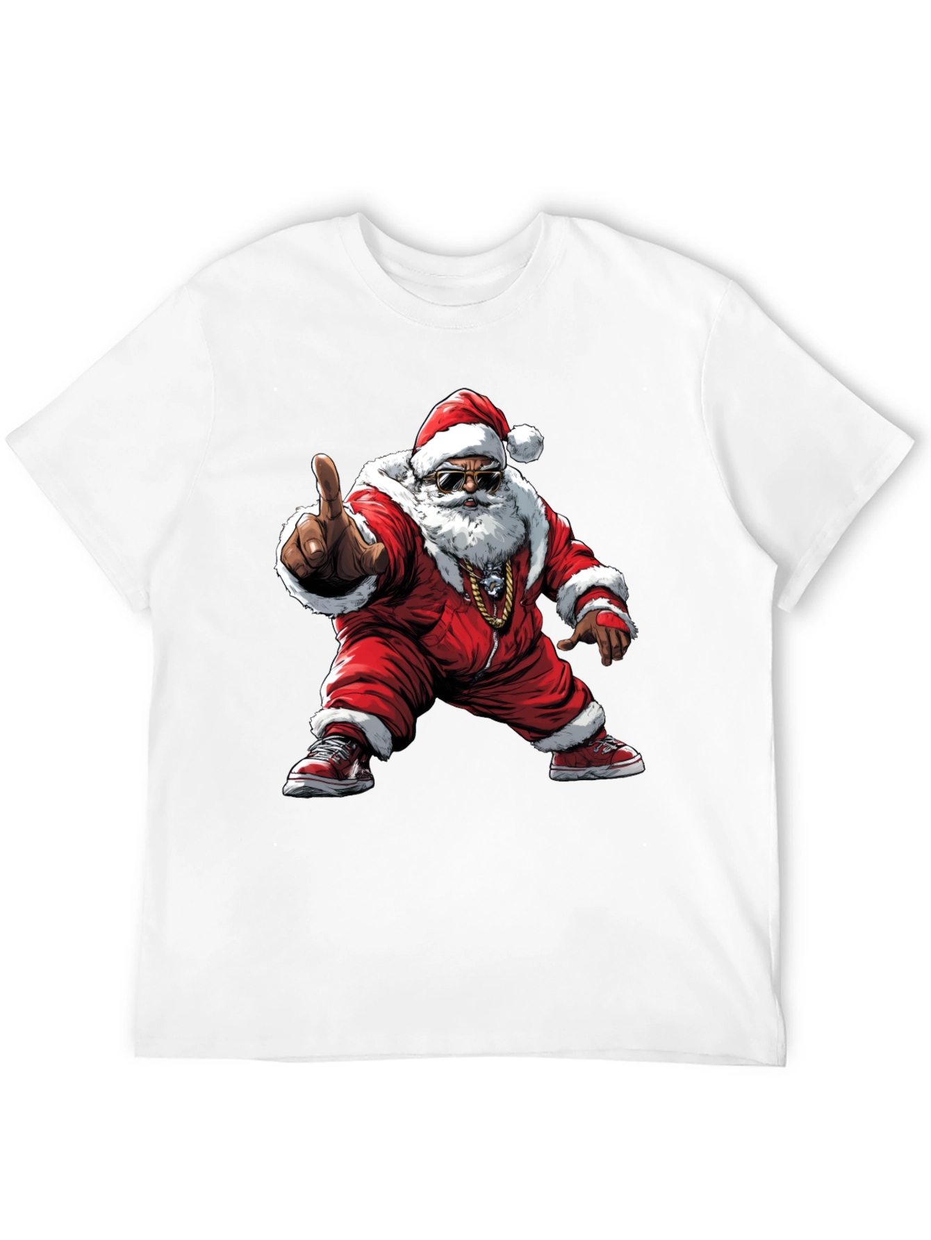 Cool Santa Black T-Shirt