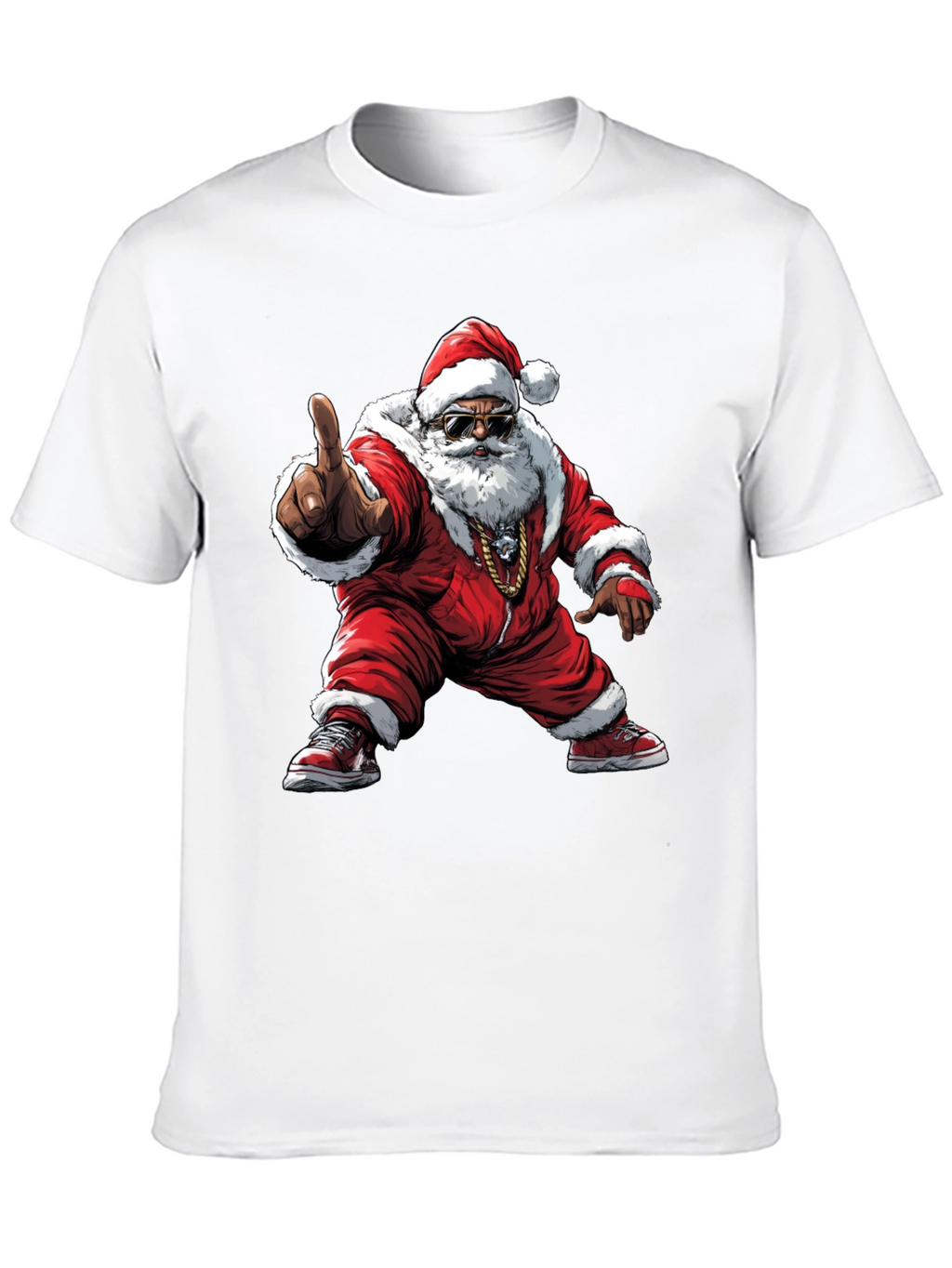 Cool Santa Black T-Shirt