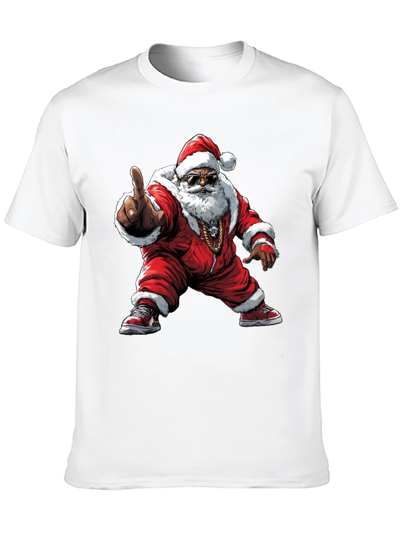 Cool Santa Black T-Shirt