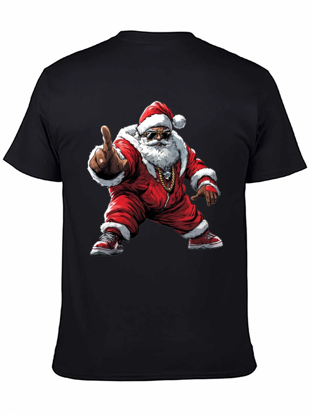 Cool Santa Black T-Shirt