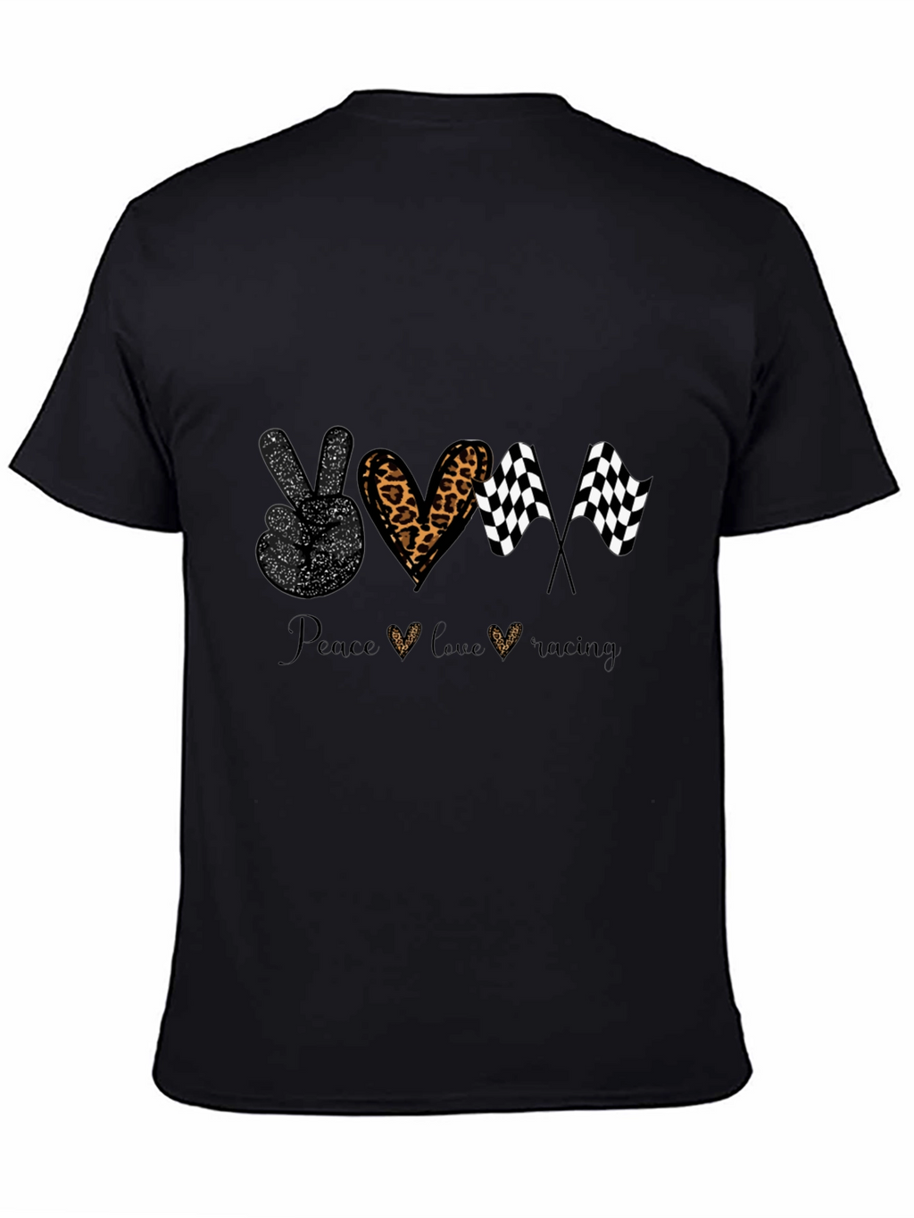 Peace Love Racing T-Shirt - Black